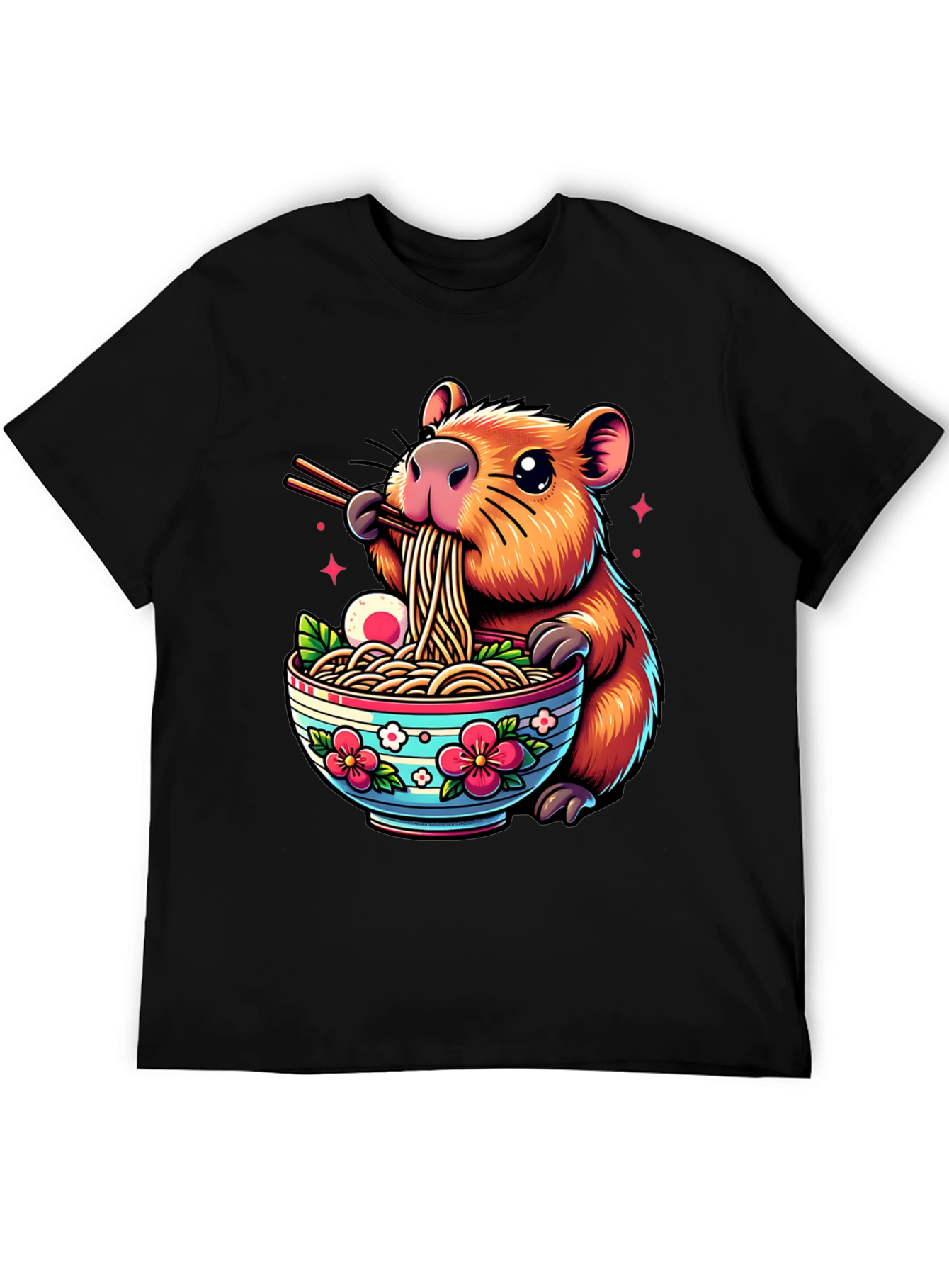 Capybara Ramen T-Shirt - Cute Cartoon Tee