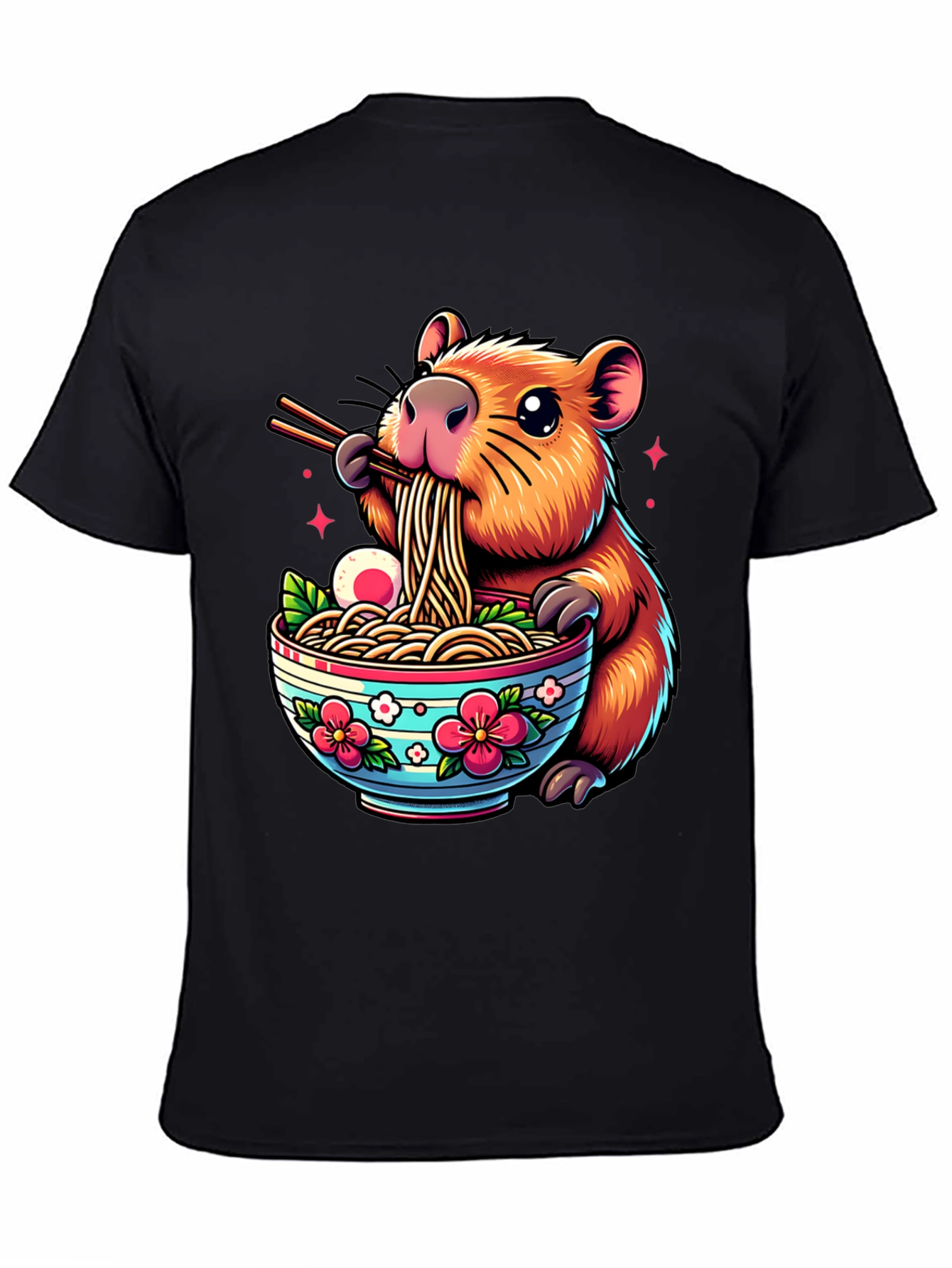 Capybara Ramen T-Shirt - Cute Cartoon Tee