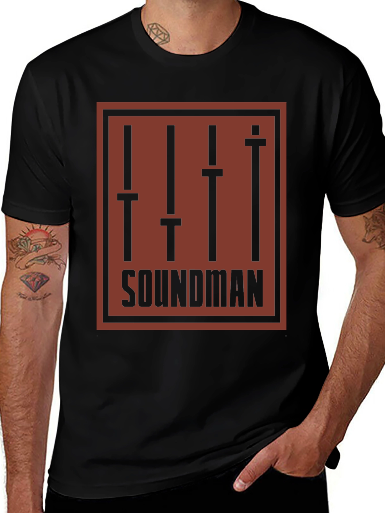 Soundman Graphic T-Shirt - Black Audio Engineer Tee