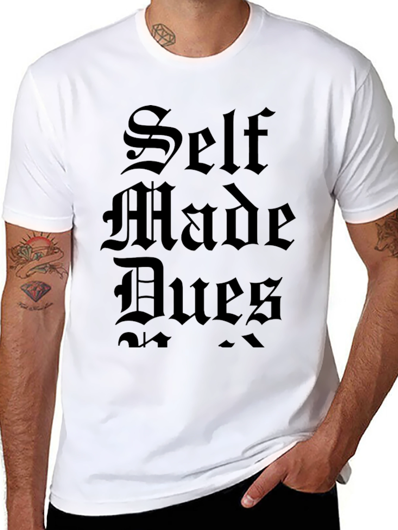 Self Made Dues Black Graphic Tee