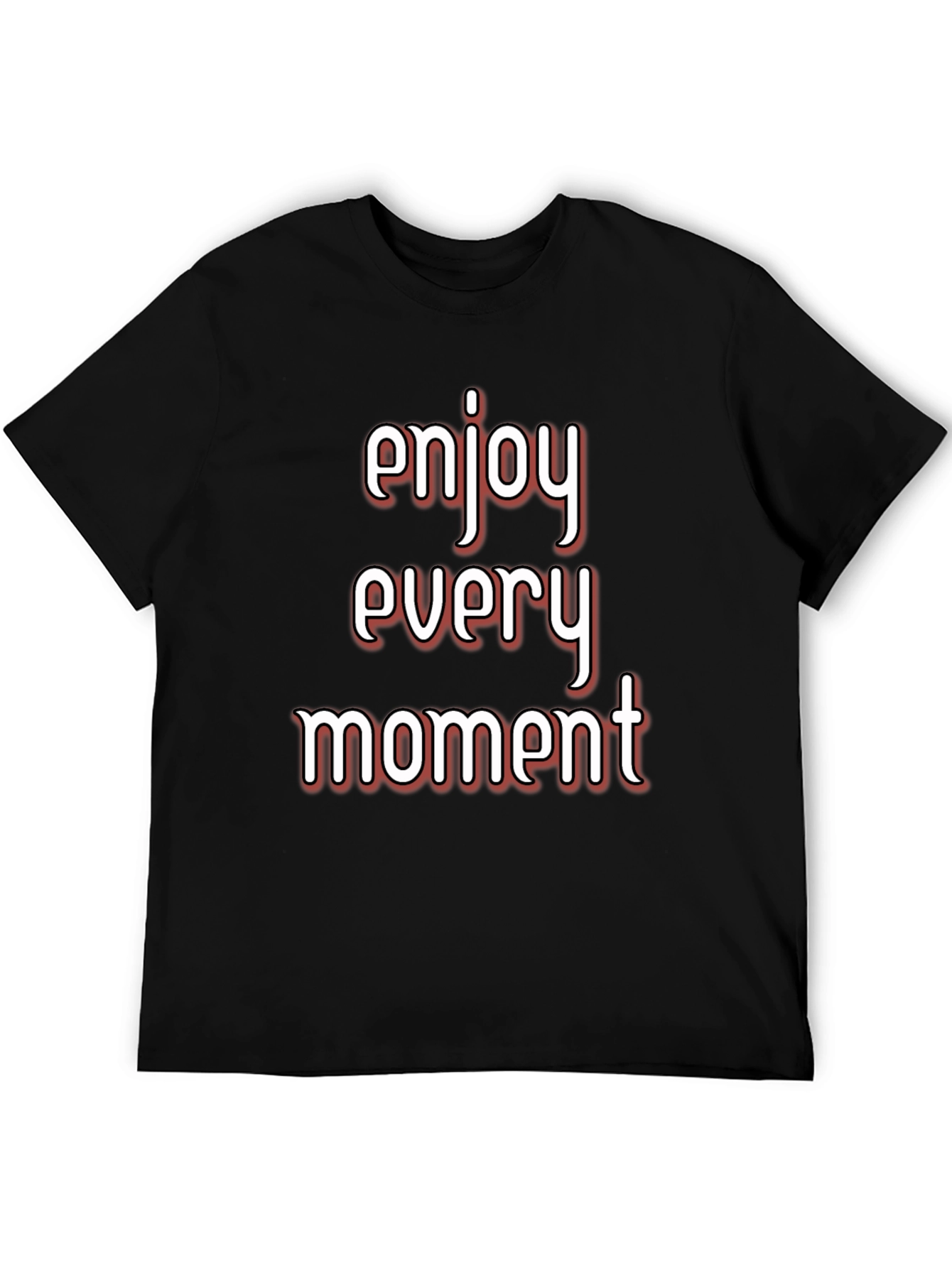 Enjoy Every Moment Black Graphic Tee Shirt