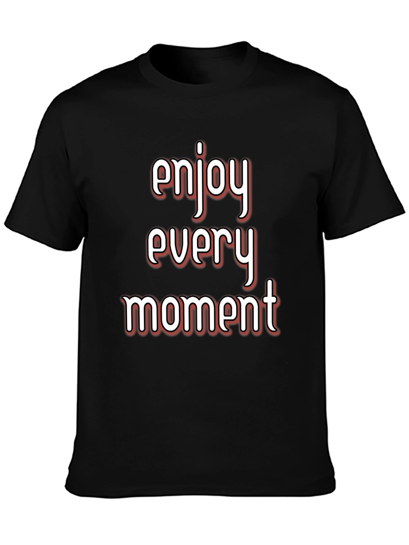 Enjoy Every Moment Black Graphic Tee Shirt