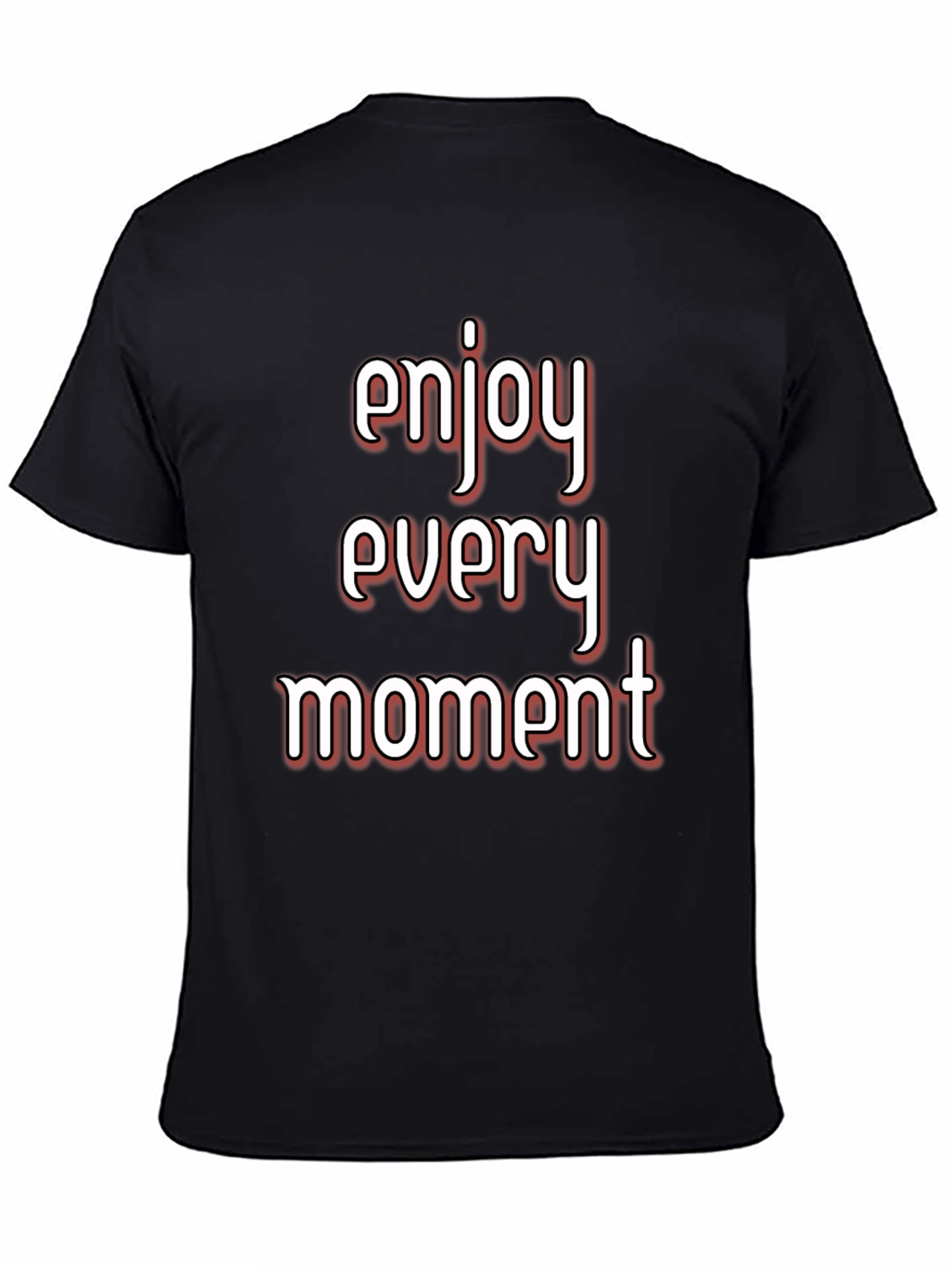 Enjoy Every Moment Black Graphic Tee Shirt