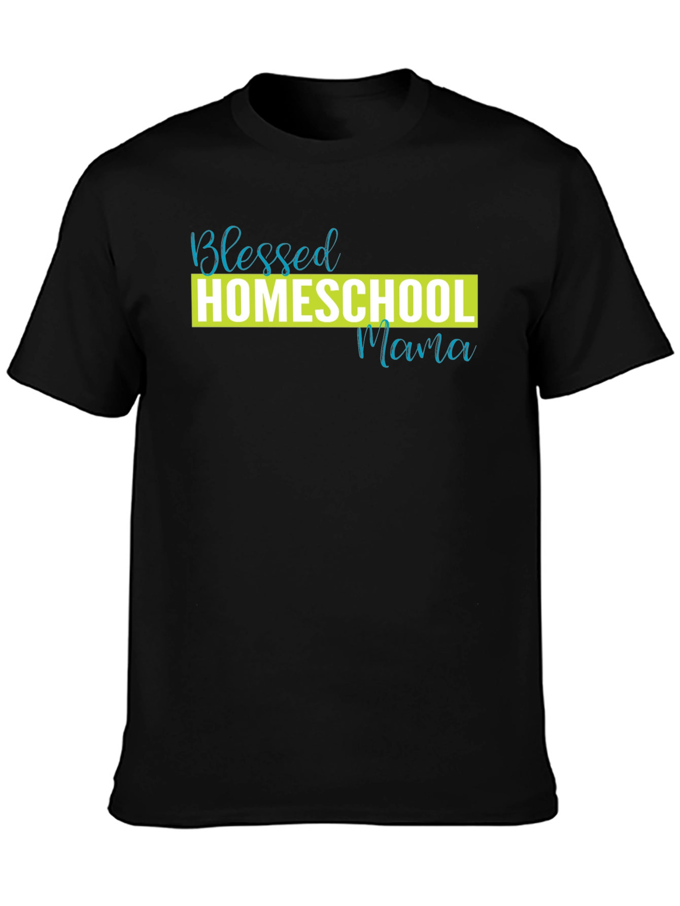 Blessed Homeschool Mama Black T-Shirt