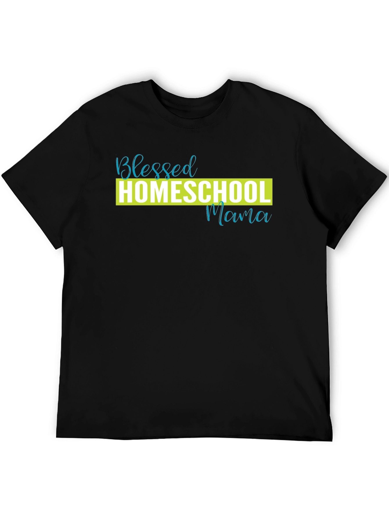 Blessed Homeschool Mama Black T-Shirt