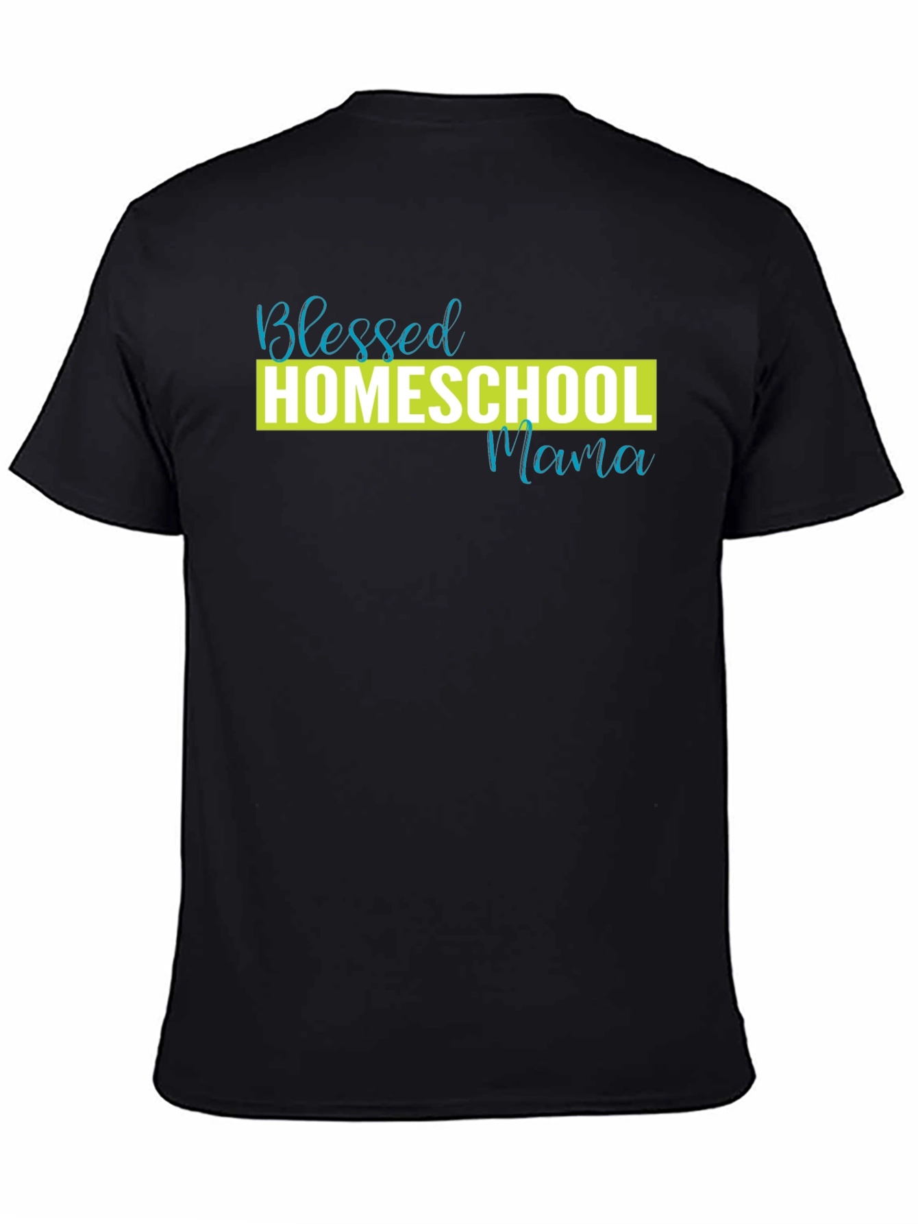 Blessed Homeschool Mama Black T-Shirt