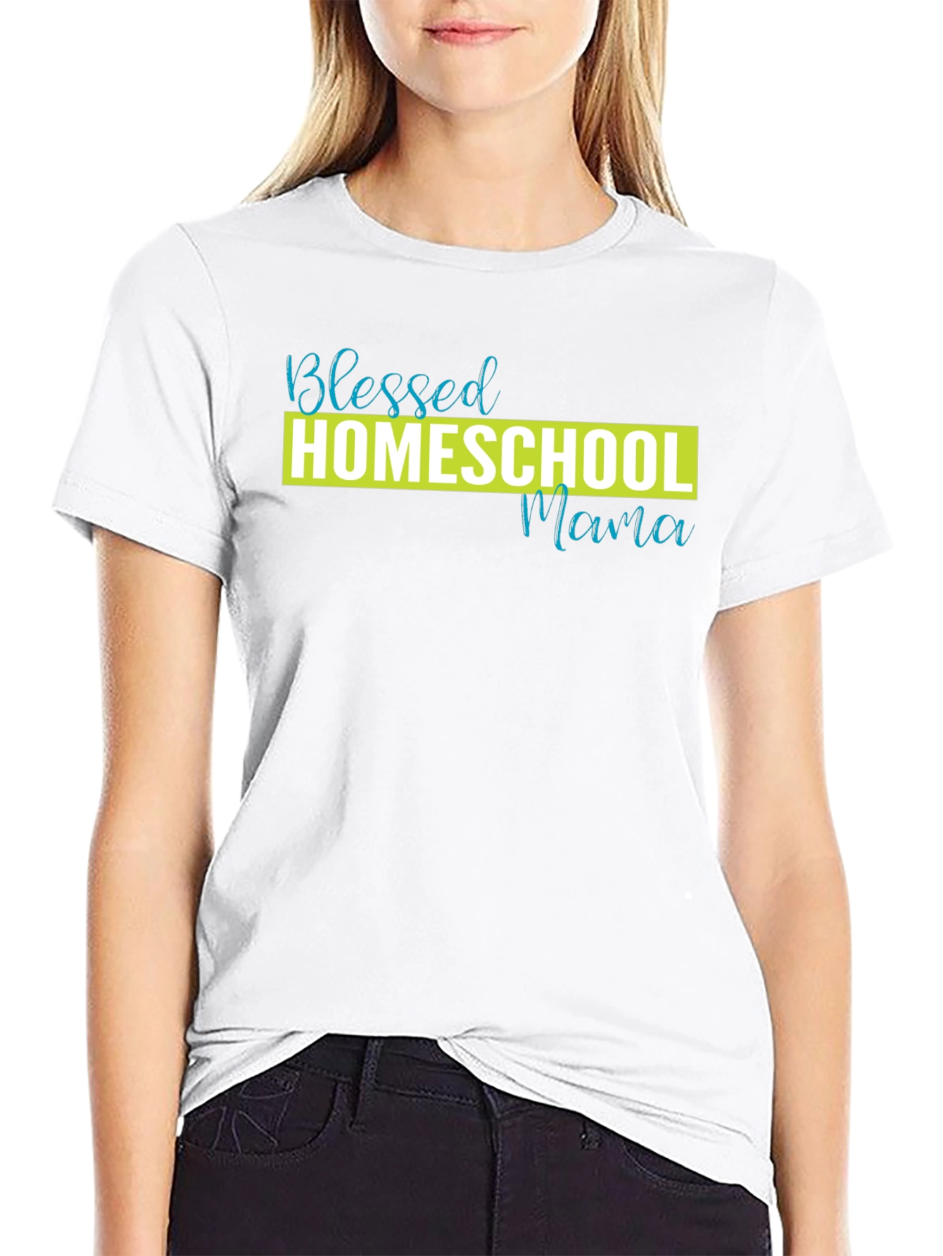 Blessed Homeschool Mama Black T-Shirt