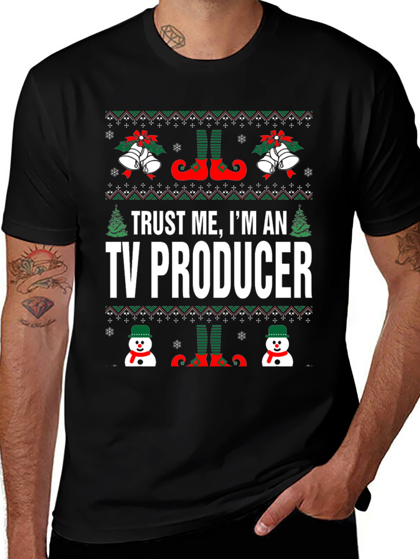 Trust Me Im An TV Producer Christmas T-Shirt