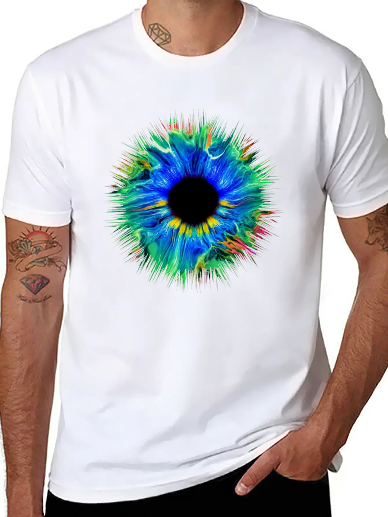 Hipster Cool Eye Iris Freedom Hip Fashion Abstract Unisex Casual T-Shirt – Clean Design For Daily Comfort