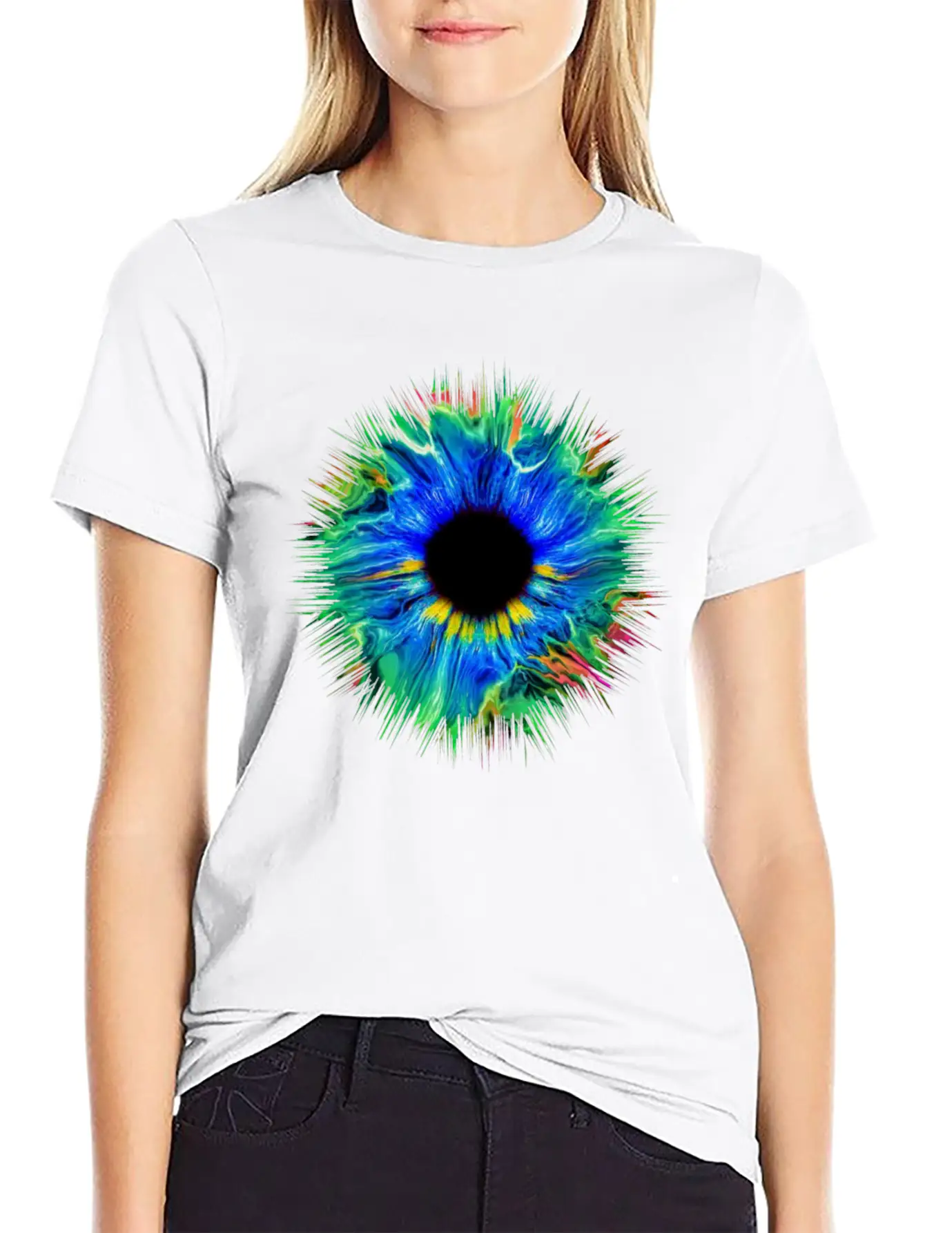 Hipster Cool Eye Iris Freedom Hip Fashion Abstract Unisex Casual T-Shirt – Clean Design For Daily Comfort
