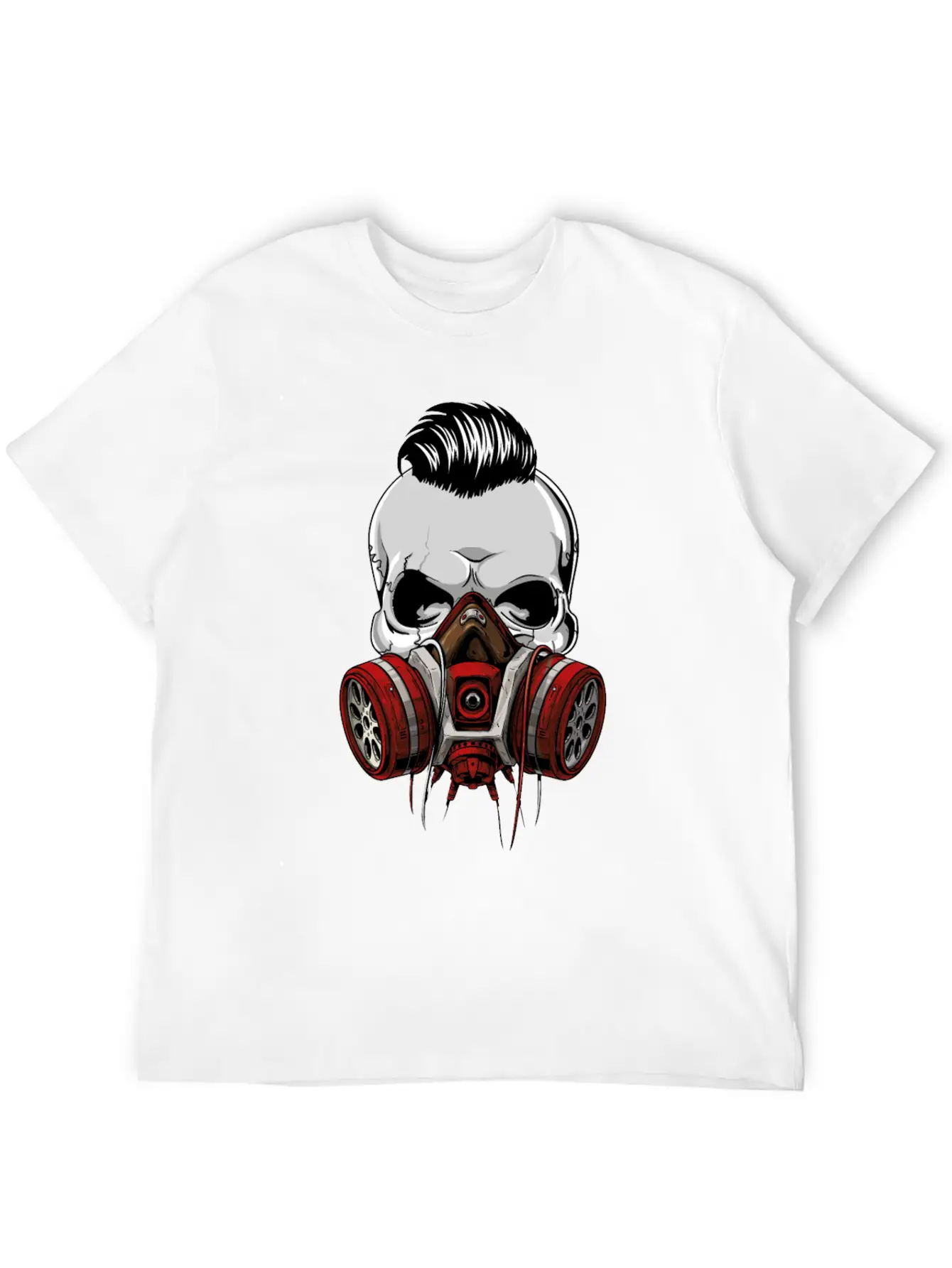 Hipster Skull With Gas Mask Unisex Casual T-Shirt – Clean Design For Daily Comfort