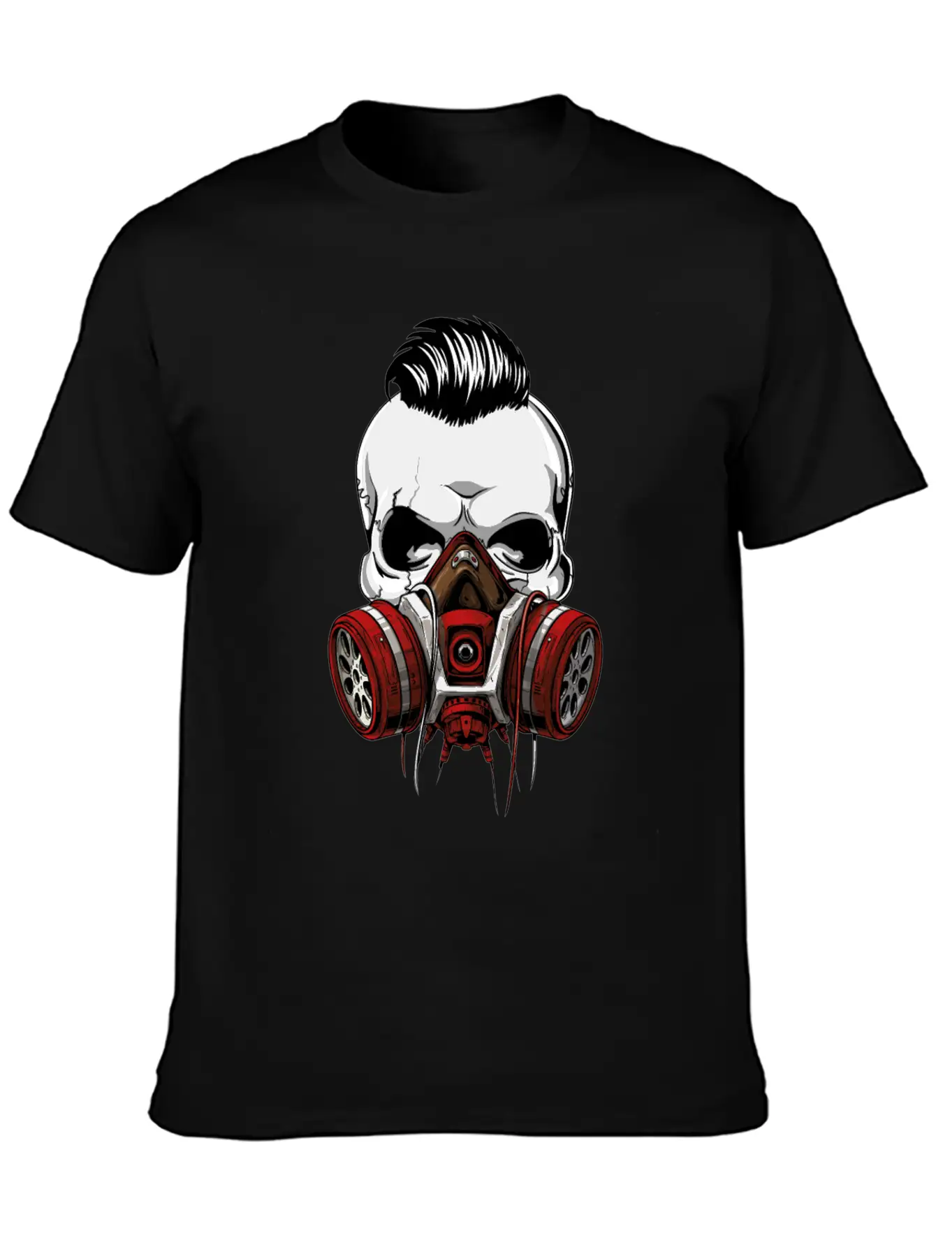 Hipster Skull With Gas Mask Unisex Casual T-Shirt – Clean Design For Daily Comfort