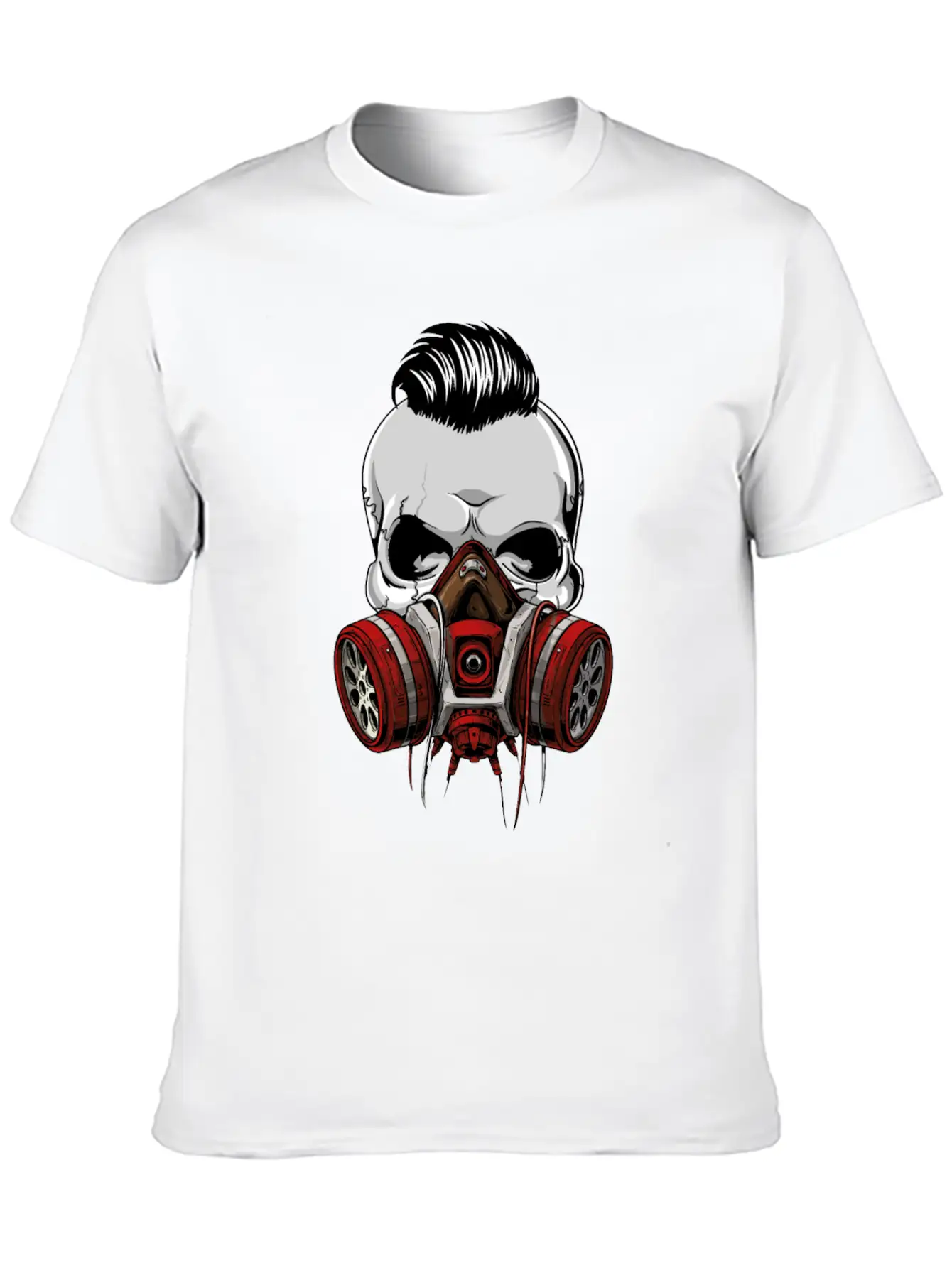 Hipster Skull With Gas Mask Unisex Casual T-Shirt – Clean Design For Daily Comfort