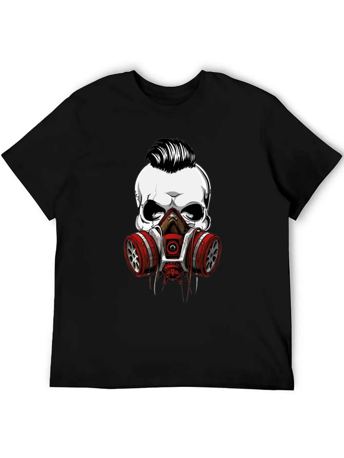 Hipster Skull With Gas Mask Unisex Casual T-Shirt – Clean Design For Daily Comfort