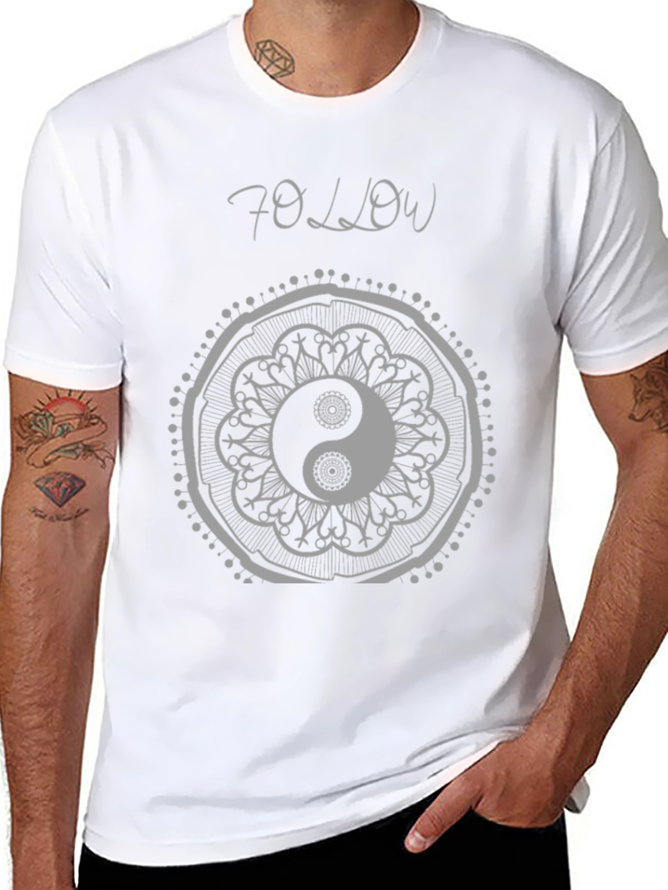Yin Yang Mandala T-Shirt - Follow Your Path