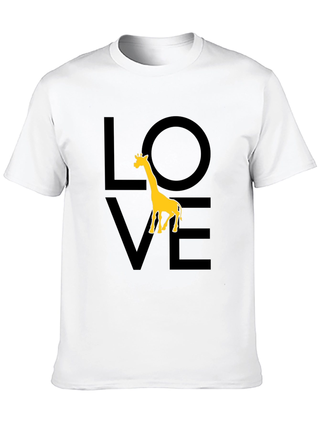 Love Giraffe Black T-Shirt