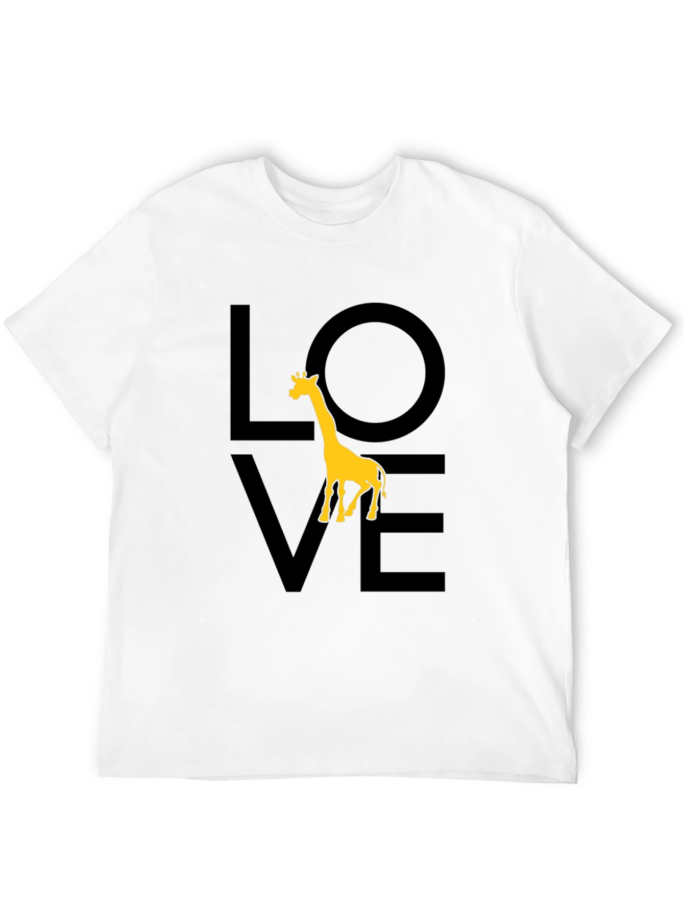 Love Giraffe Black T-Shirt