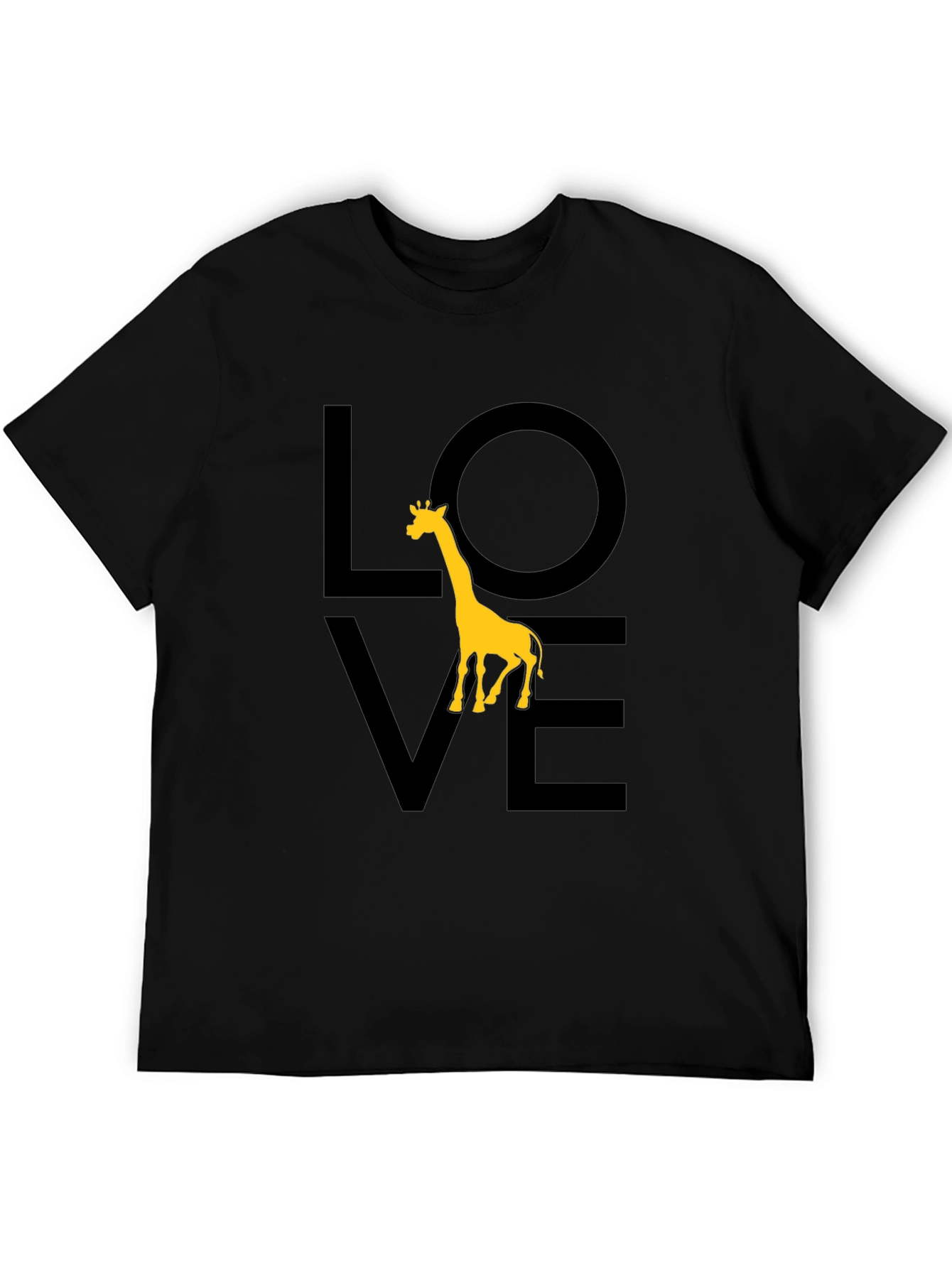 Love Giraffe Black T-Shirt