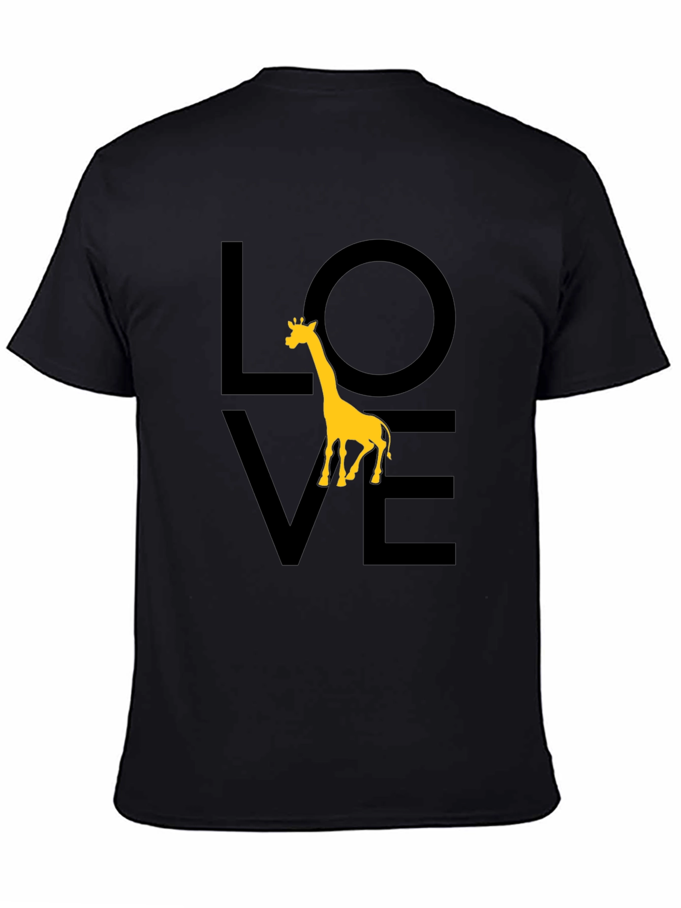Love Giraffe Black T-Shirt