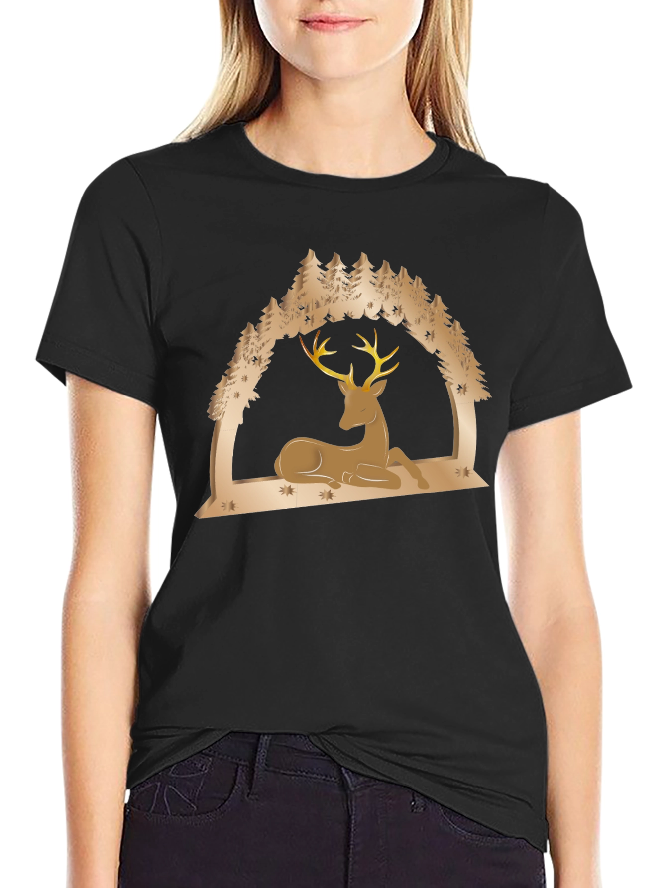 Deer Forest Graphic T-Shirt