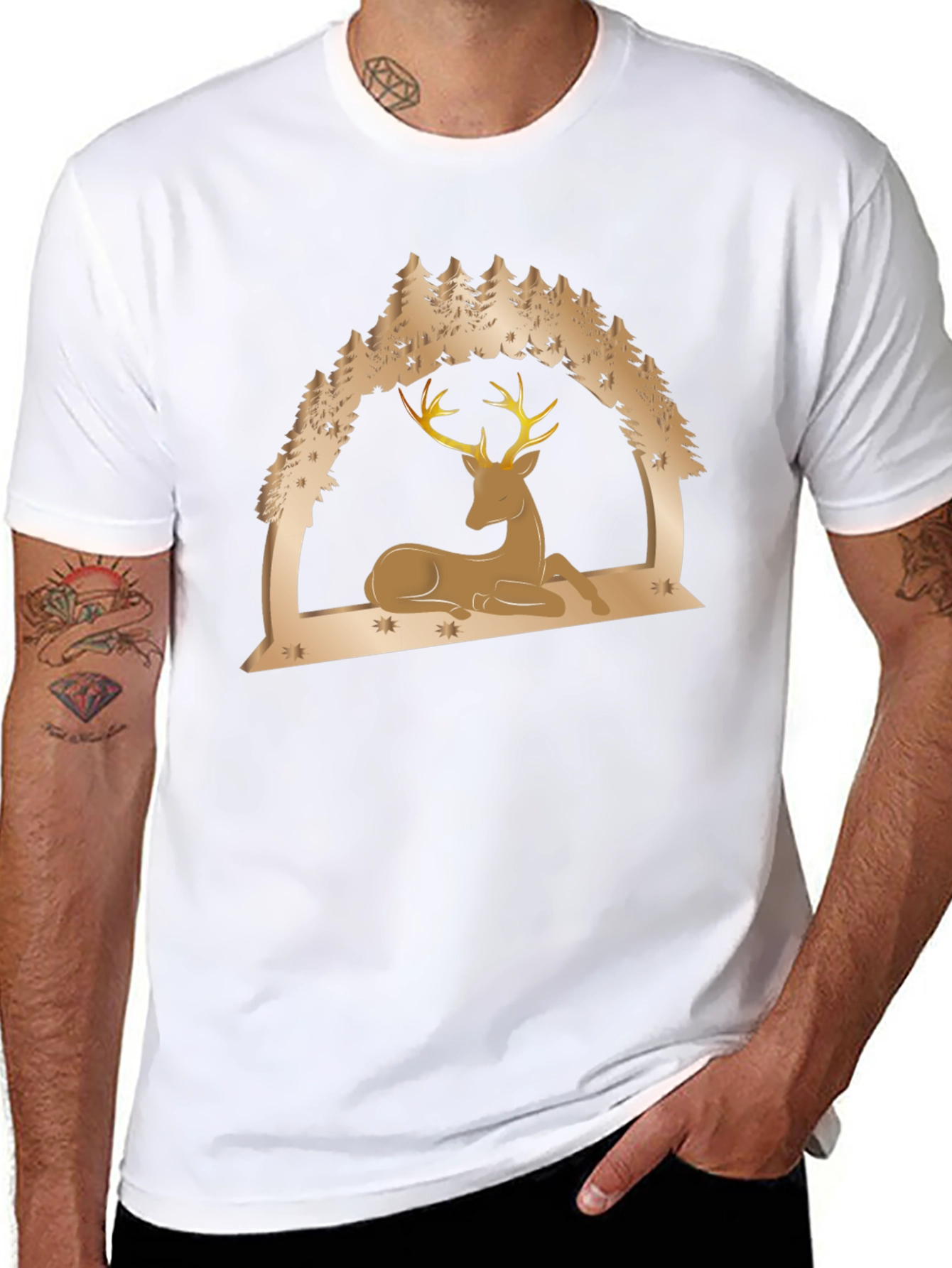 Deer Forest Graphic T-Shirt