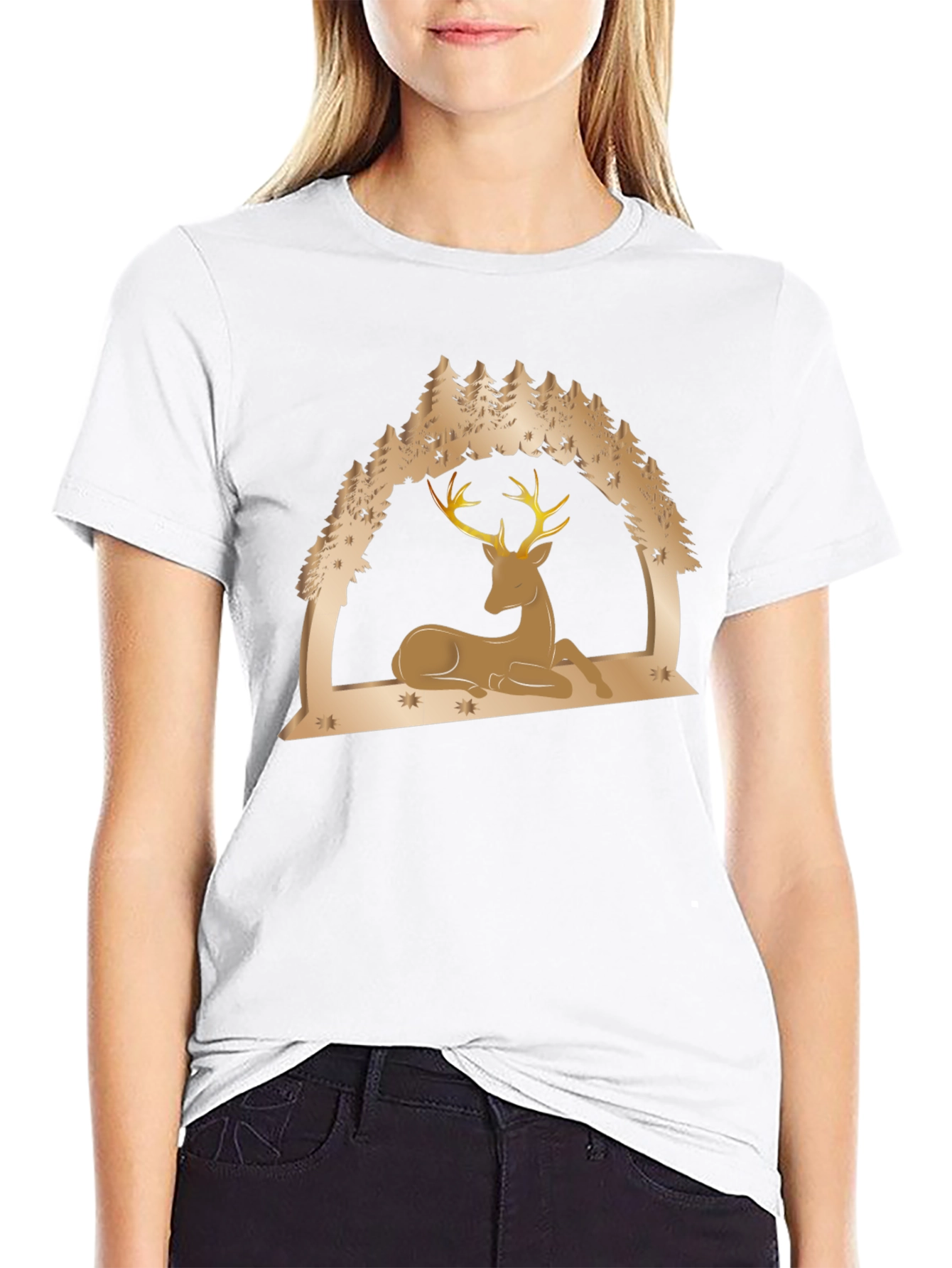 Deer Forest Graphic T-Shirt