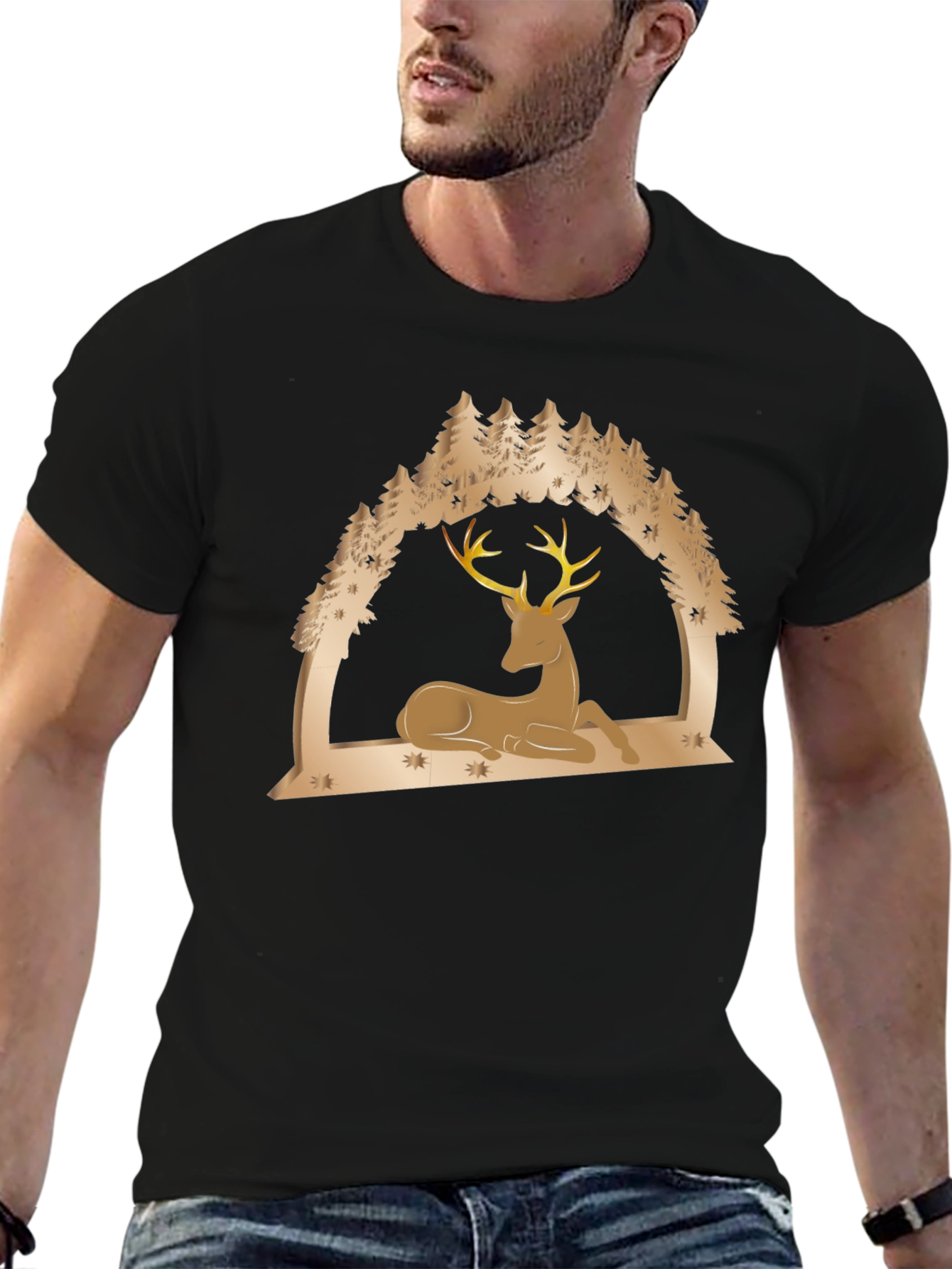 Deer Forest Graphic T-Shirt