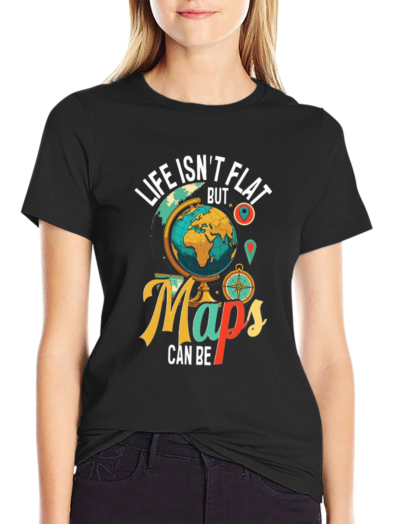 Life Isnt Flat Globe Graphic Tee