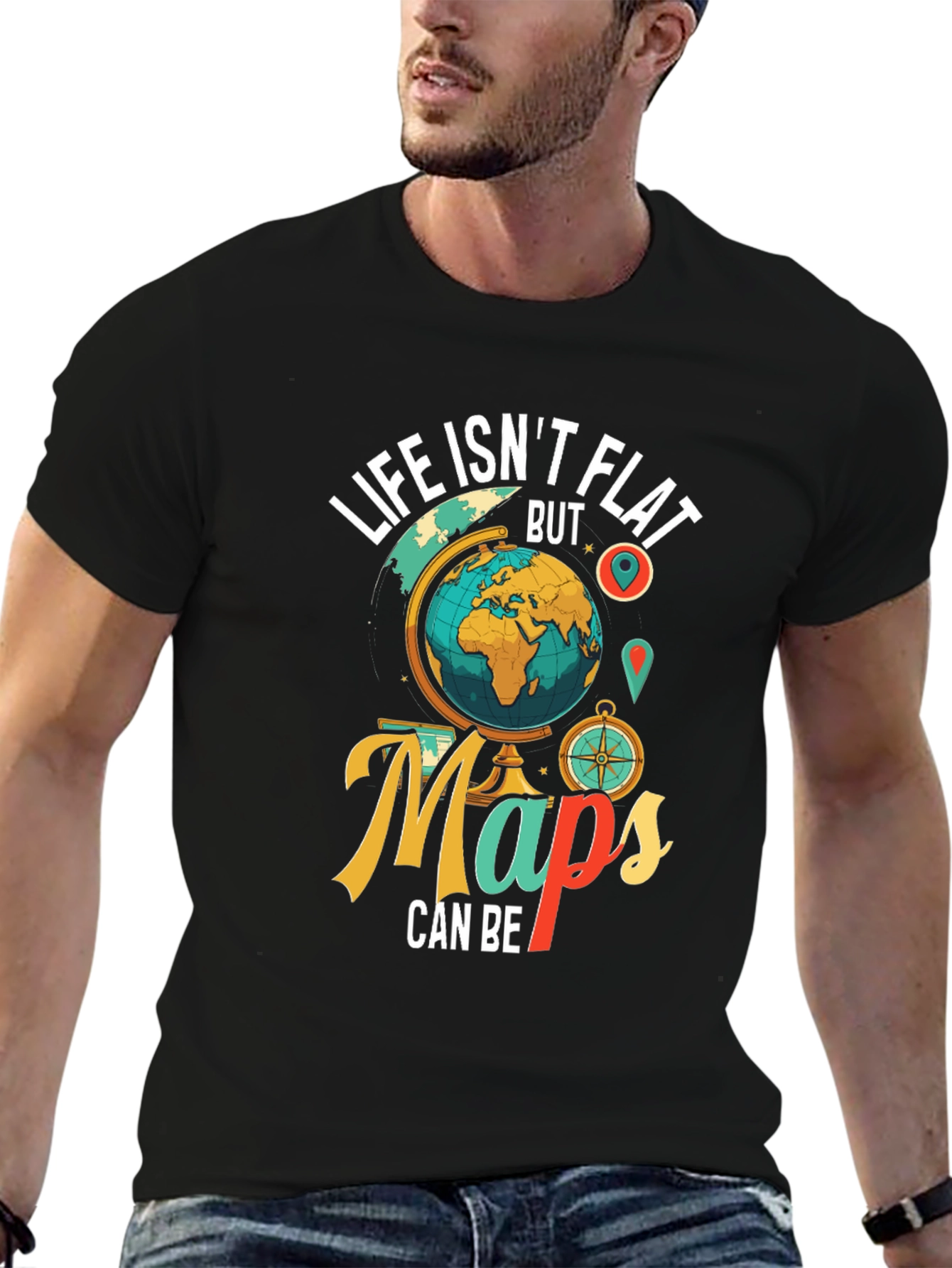 Life Isnt Flat Globe Graphic Tee