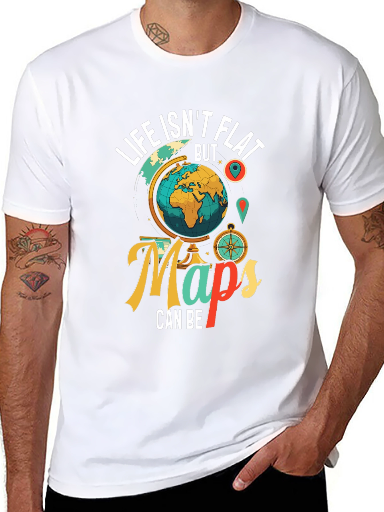 Life Isnt Flat Globe Graphic Tee