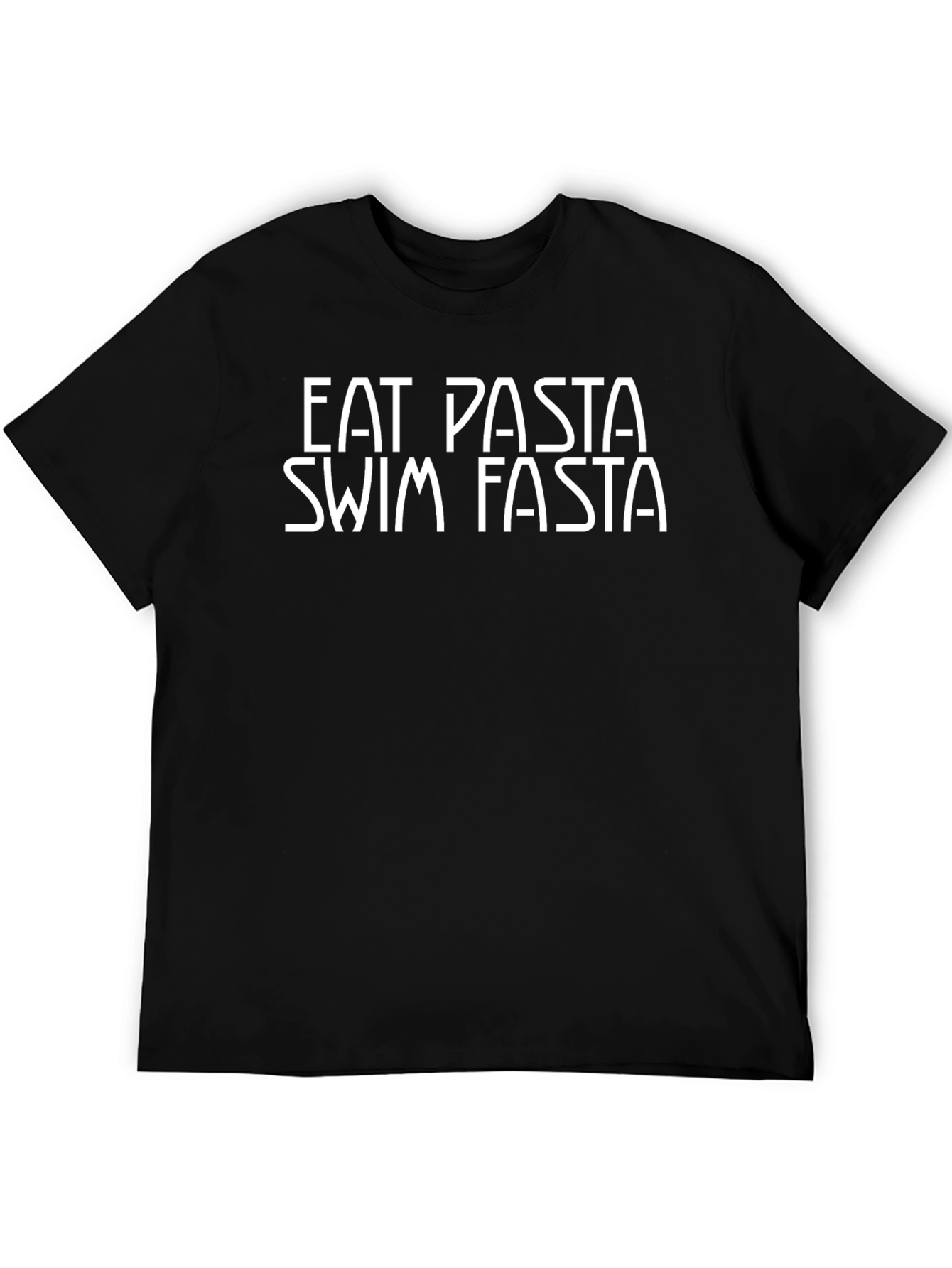 Eat Pasta Swim Fasta Graphic Tee - Black T-Shirt