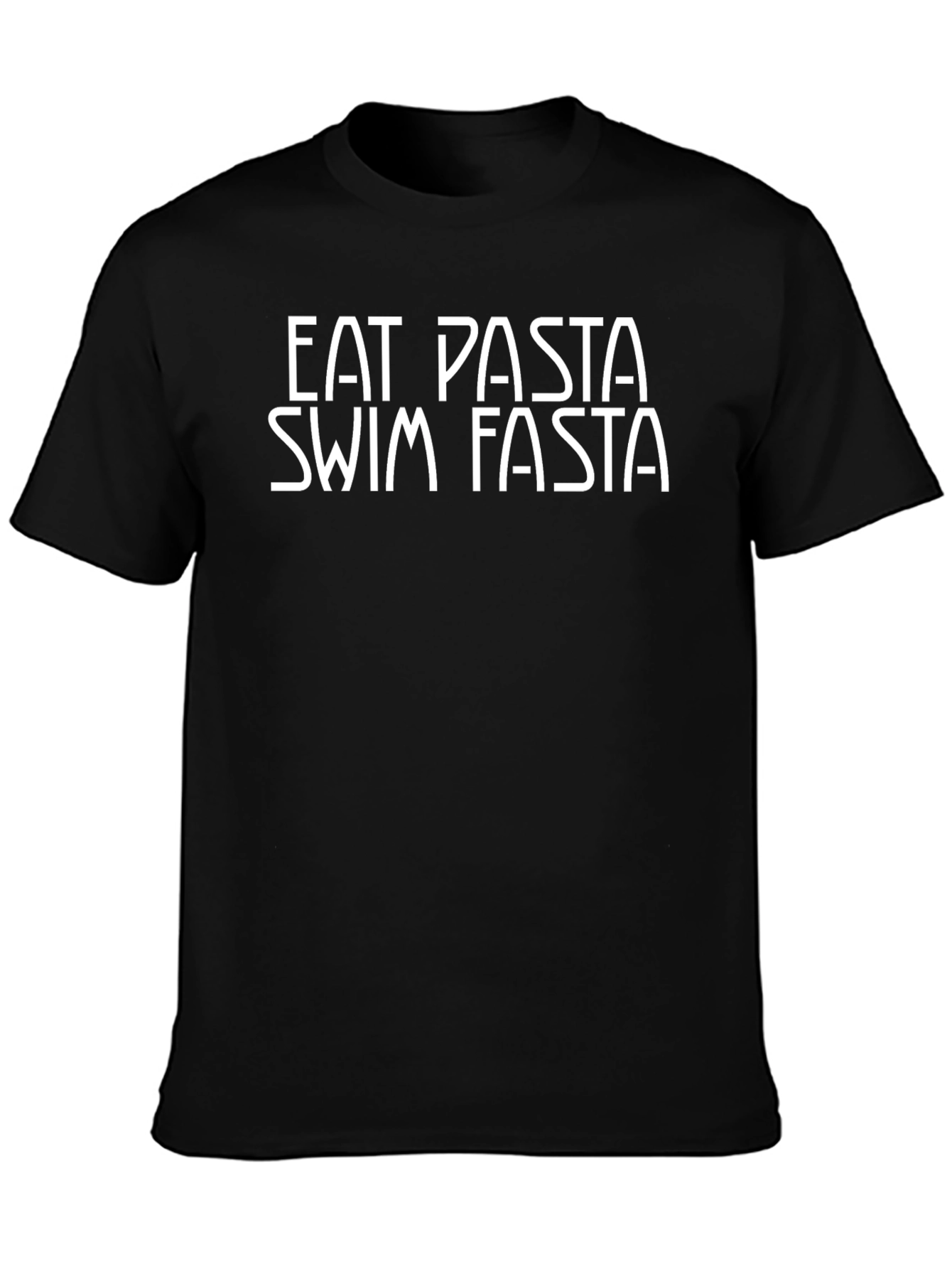 Eat Pasta Swim Fasta Graphic Tee - Black T-Shirt