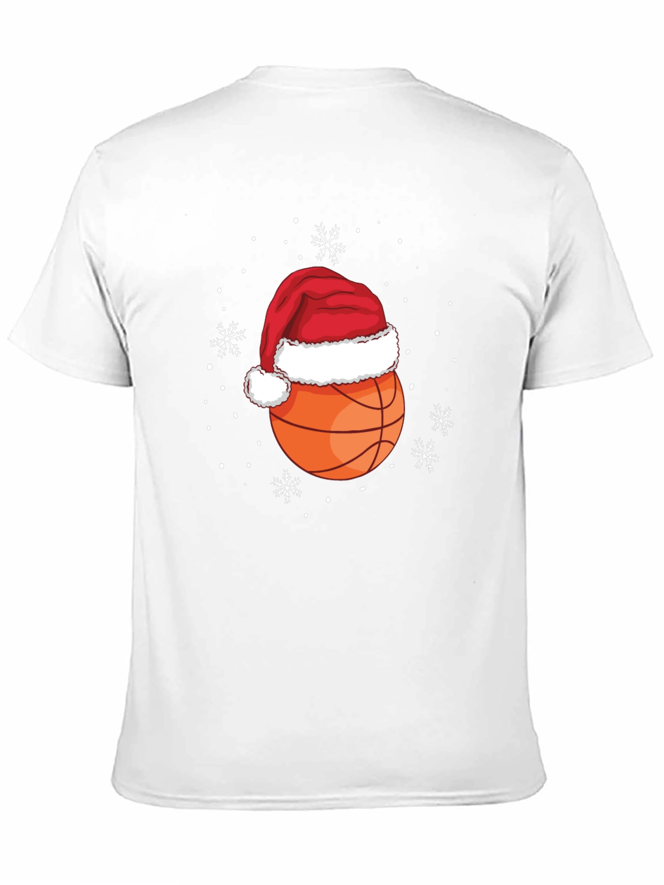 Festive Basketball Santa Hat Tee