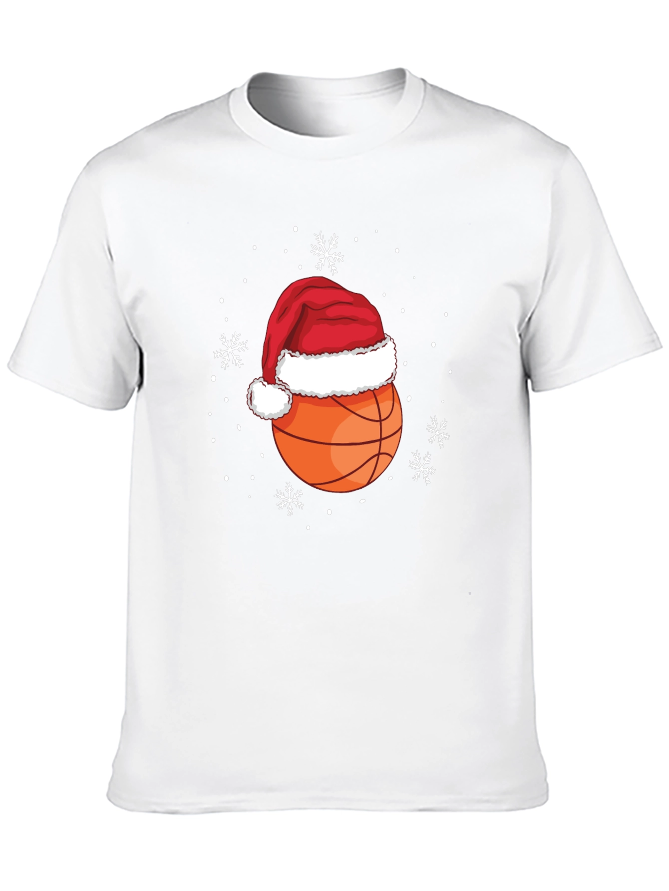 Festive Basketball Santa Hat Tee