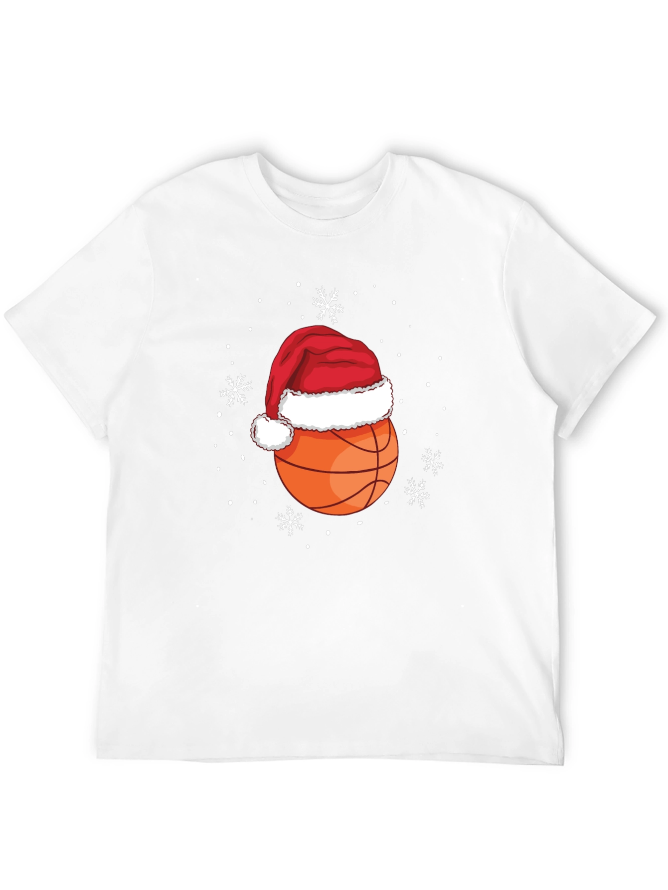 Festive Basketball Santa Hat Tee