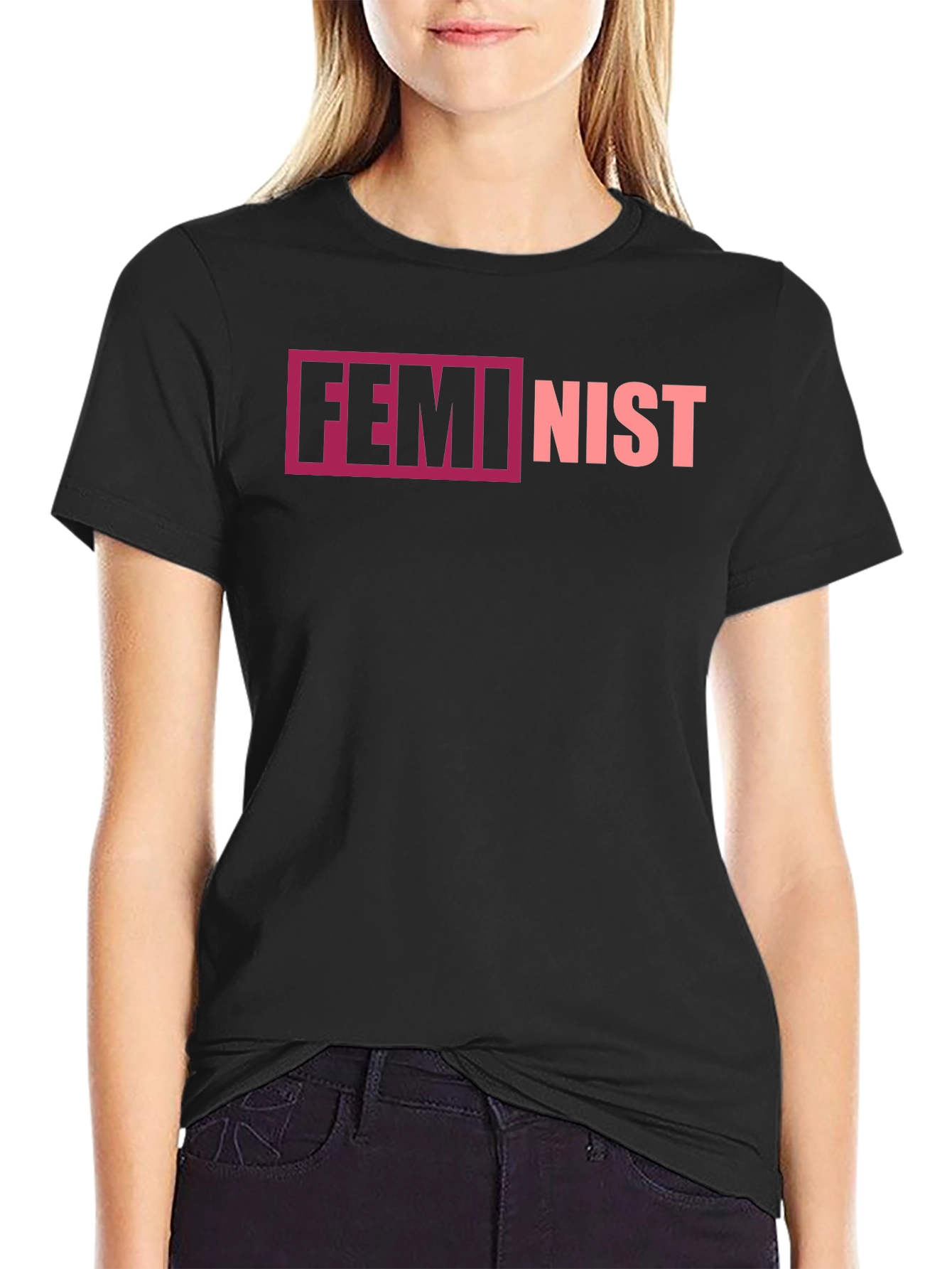 Feminist Graphic Tee - Black Cotton T-Shirt