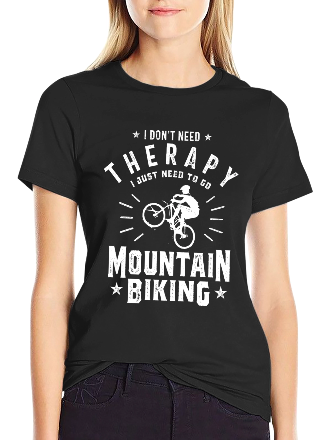 Mountain Biking Therapy Graphic T-Shirt