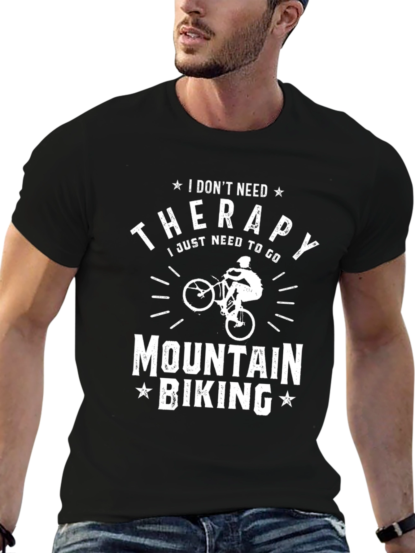 Mountain Biking Therapy Graphic T-Shirt