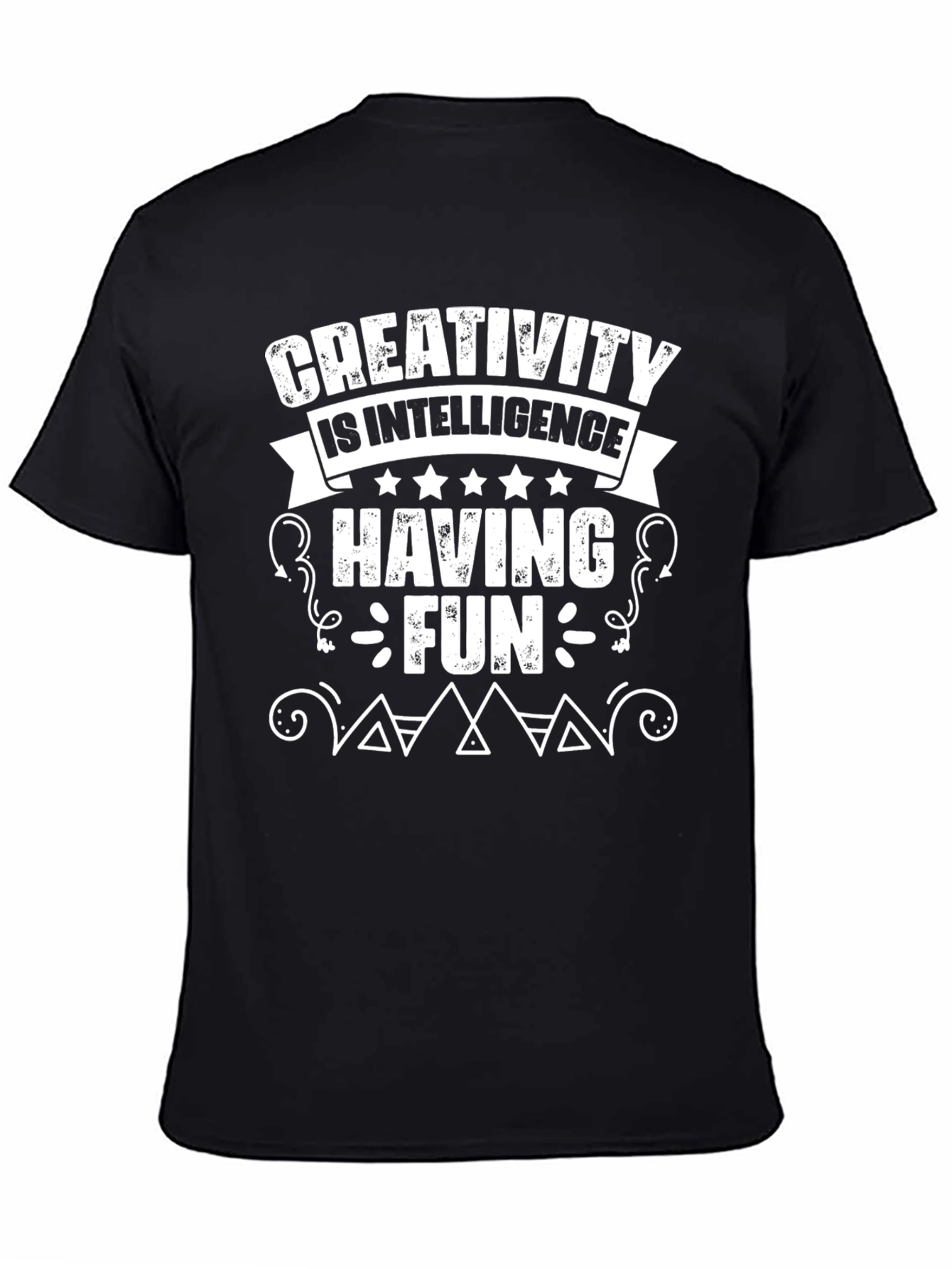 Creativity is Intelligence T-Shirt - Black Cotton Blend