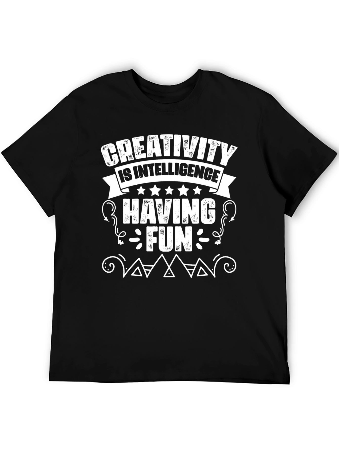 Creativity is Intelligence T-Shirt - Black Cotton Blend