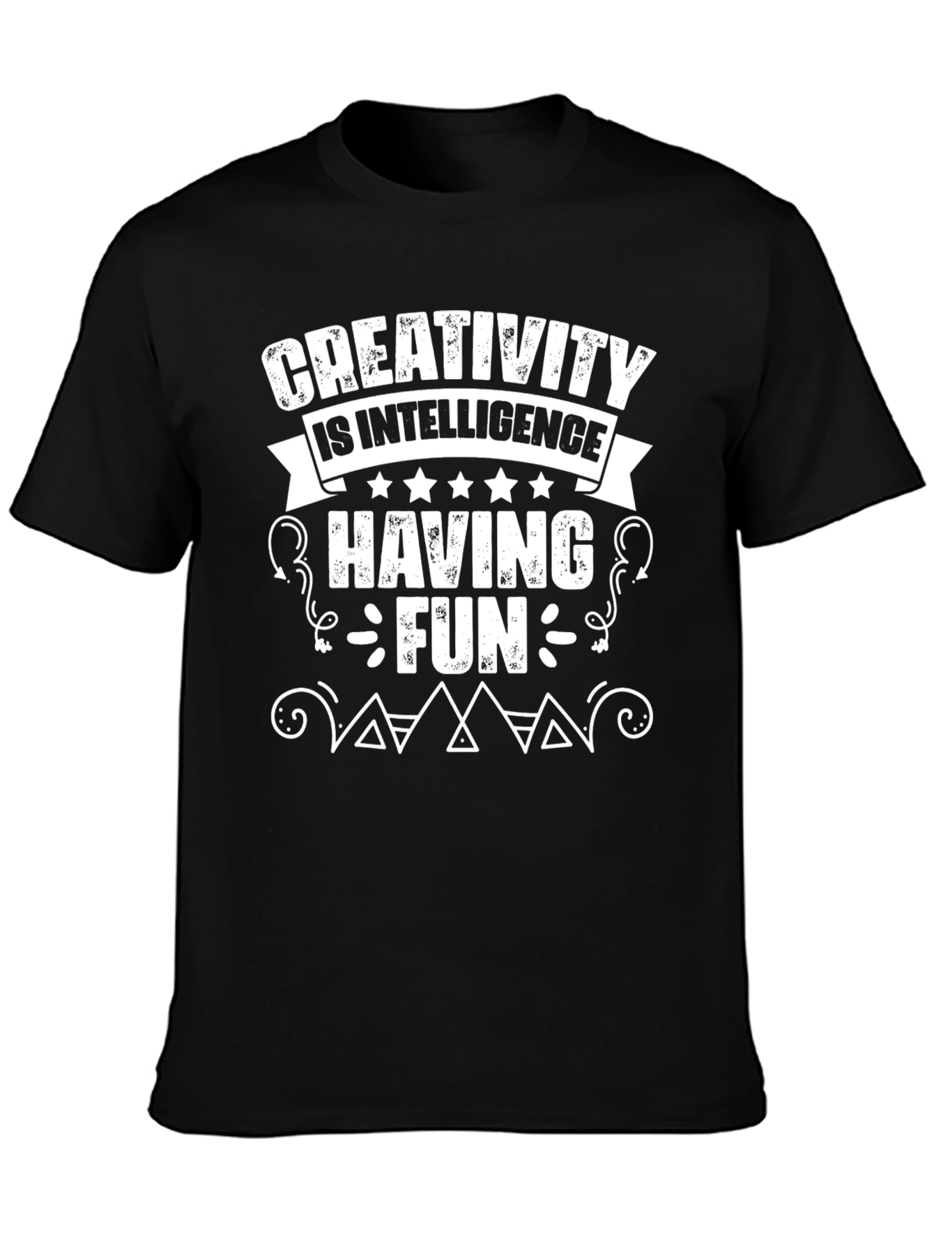 Creativity is Intelligence T-Shirt - Black Cotton Blend