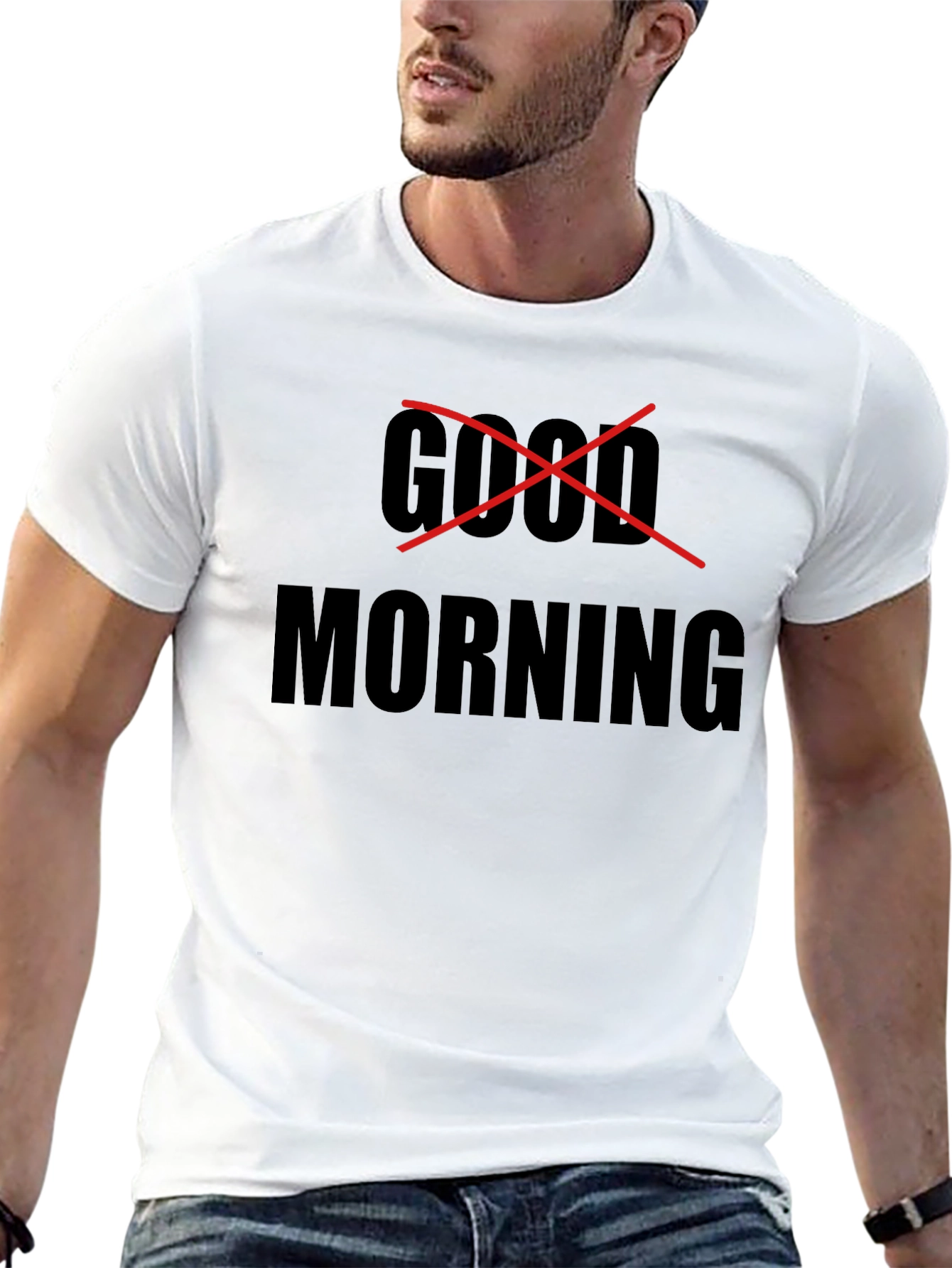 Good Morning Graphic Tee - Mens Black T-Shirt
