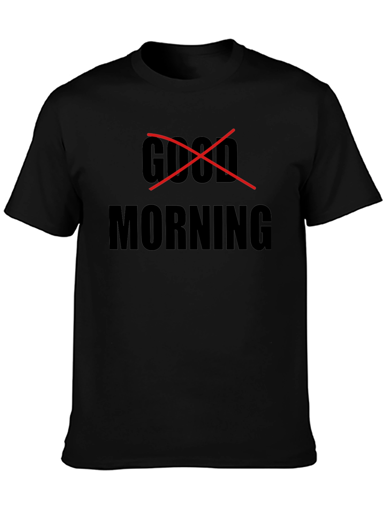 Good Morning Graphic Tee - Mens Black T-Shirt