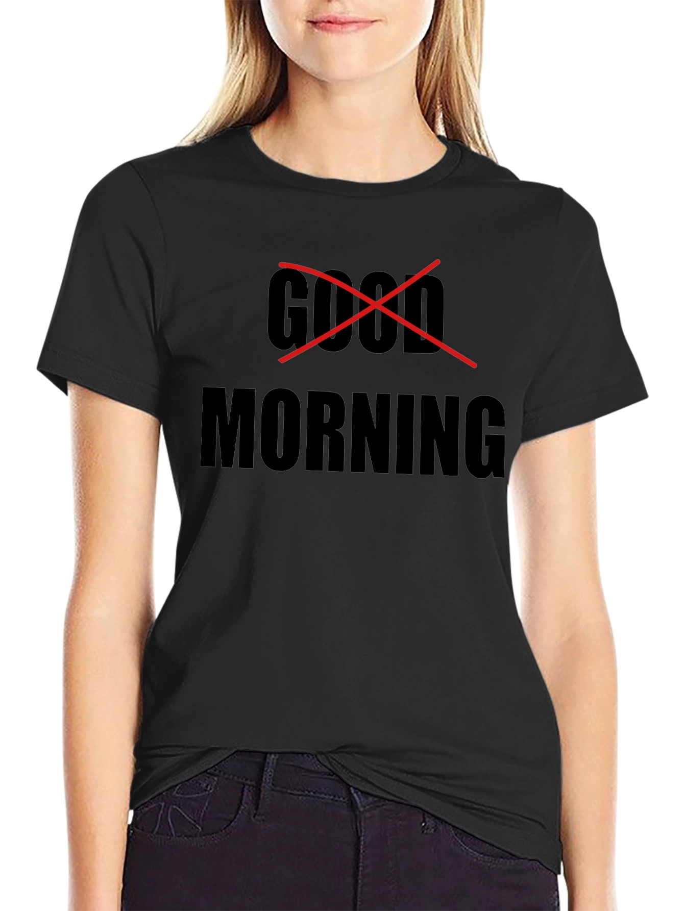Good Morning Graphic Tee - Mens Black T-Shirt