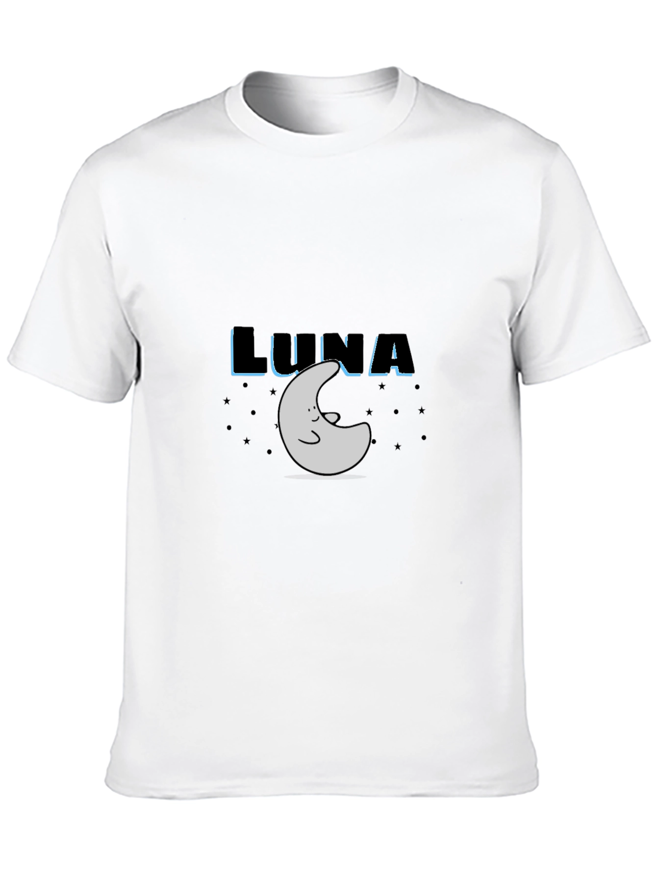 Luna Moon Graphic Tee - Black Cotton T-Shirt