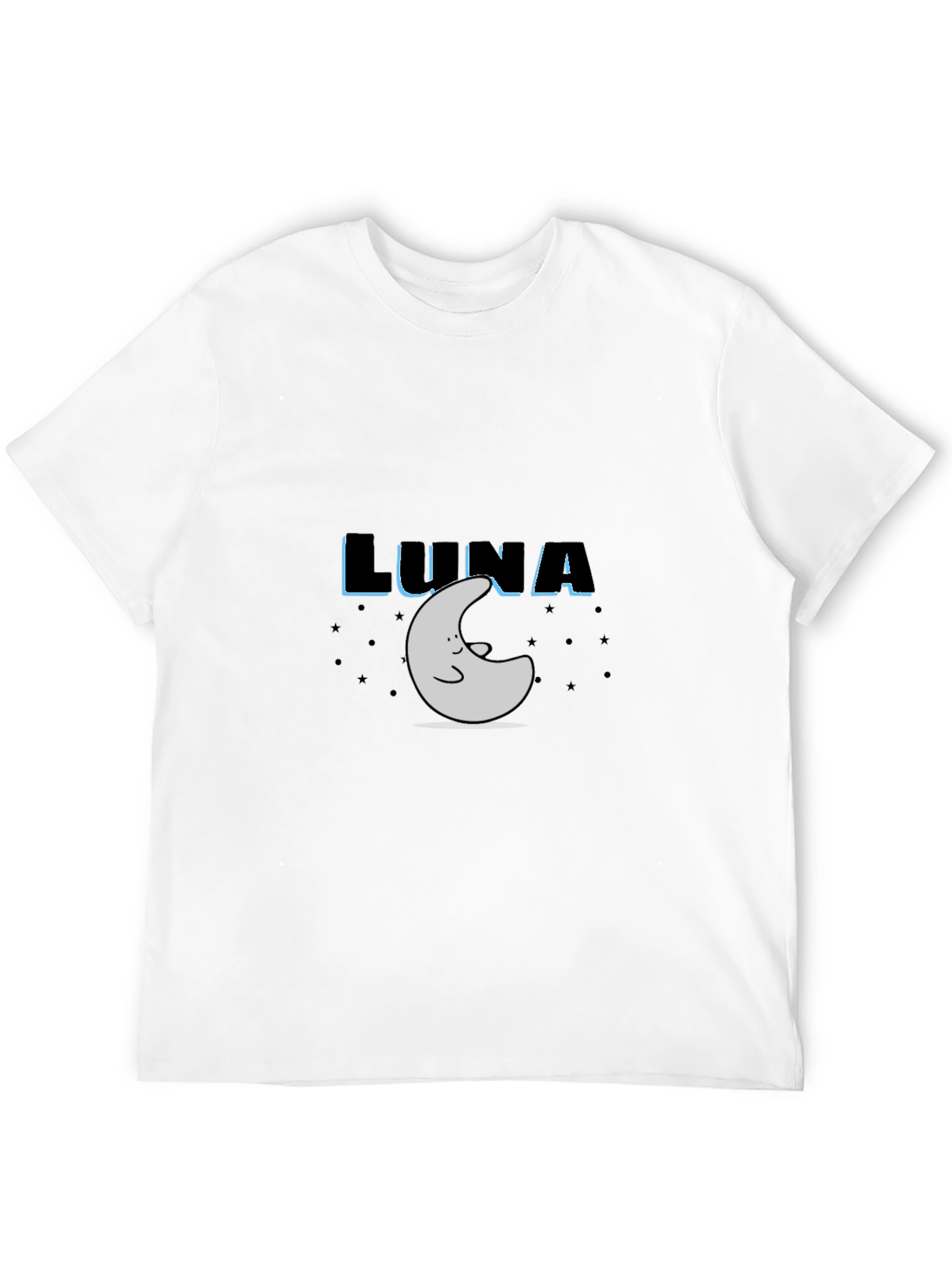 Luna Moon Graphic Tee - Black Cotton T-Shirt