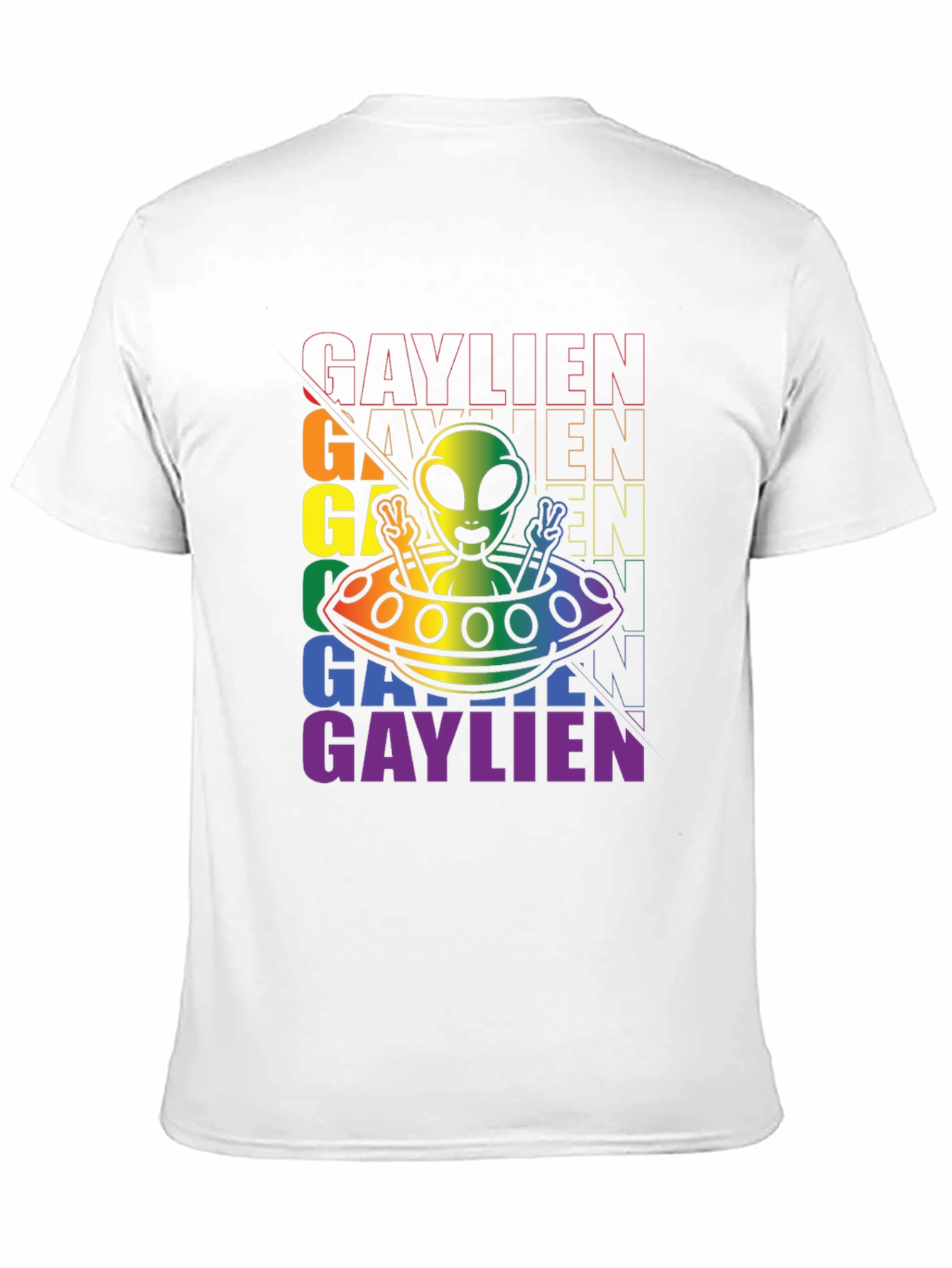 Gaylien Pride Graphic Tee - Rainbow Alien LGBTQ Shirt
