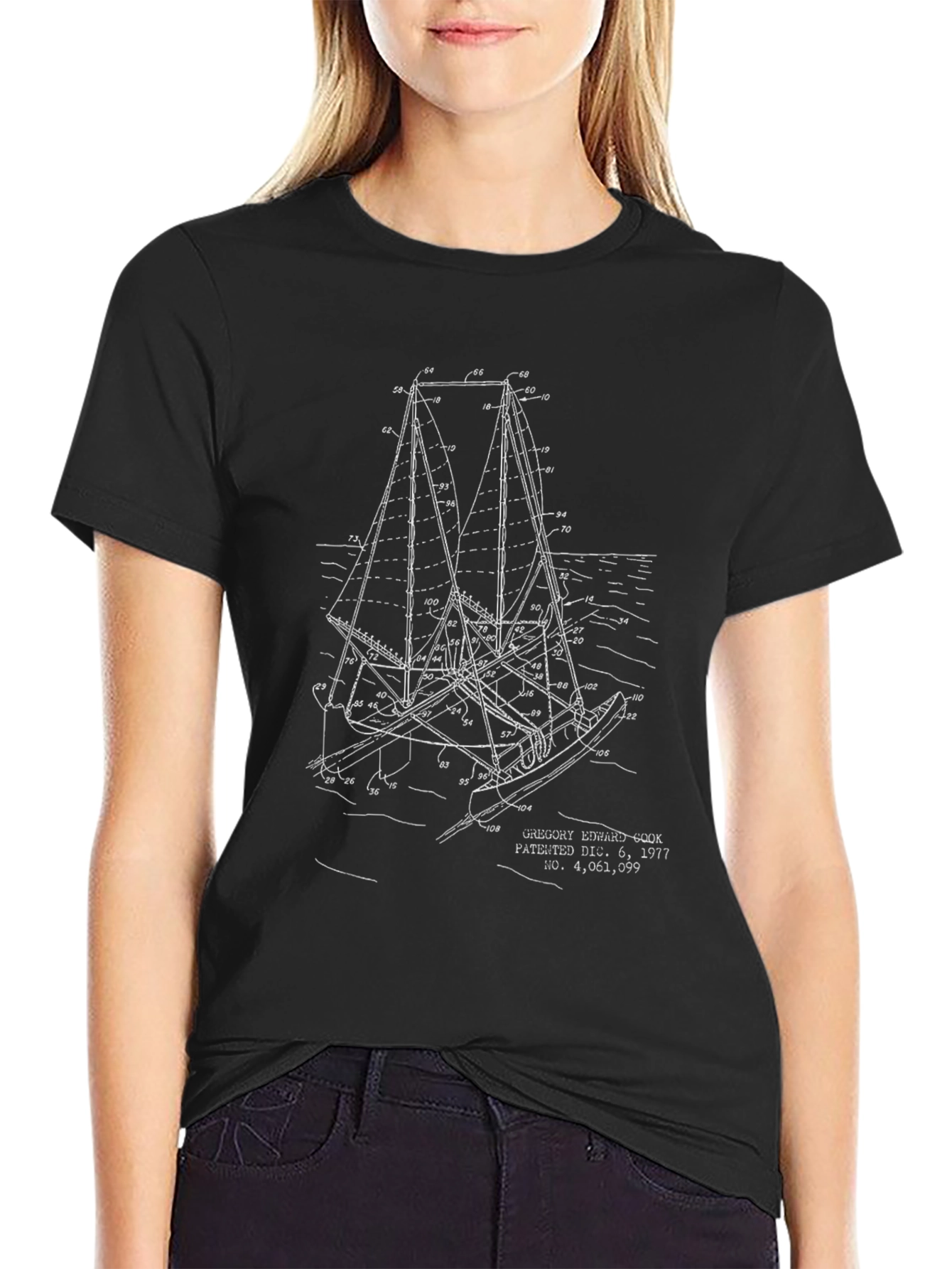 Sailing Patent Graphic T-Shirt