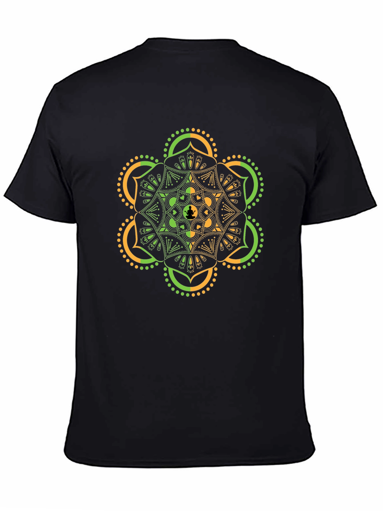 Mandala Graphic Tee - Black Yoga T-Shirt