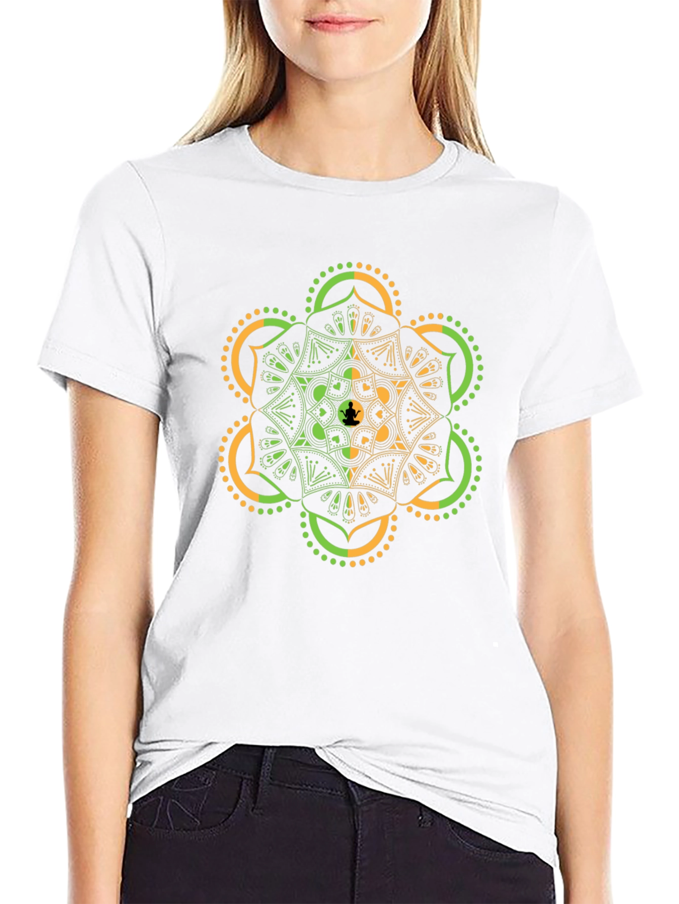 Mandala Graphic Tee - Black Yoga T-Shirt